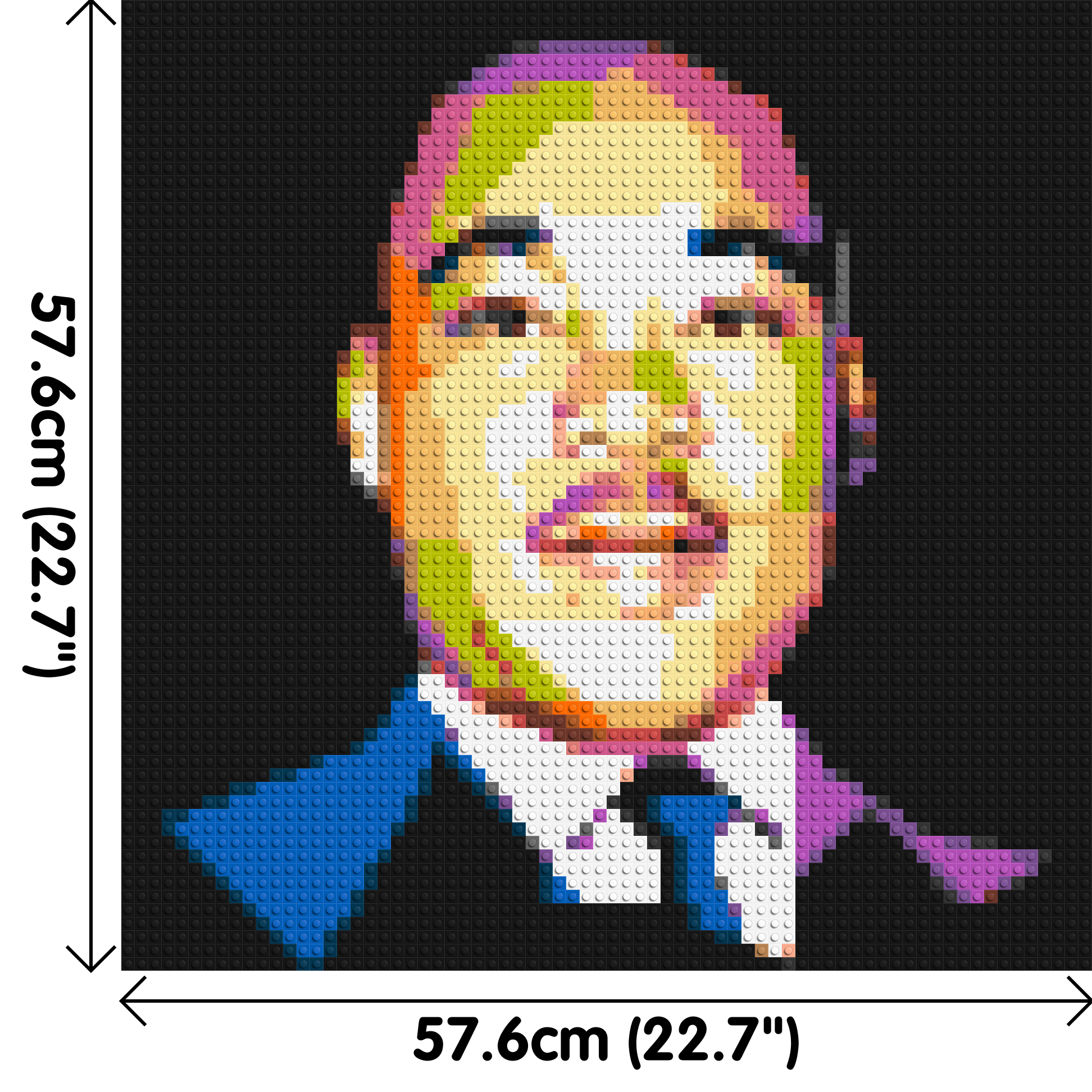 Martin Luther King Jr. - Brick Art Mosaic Kit 3x3 dimensions