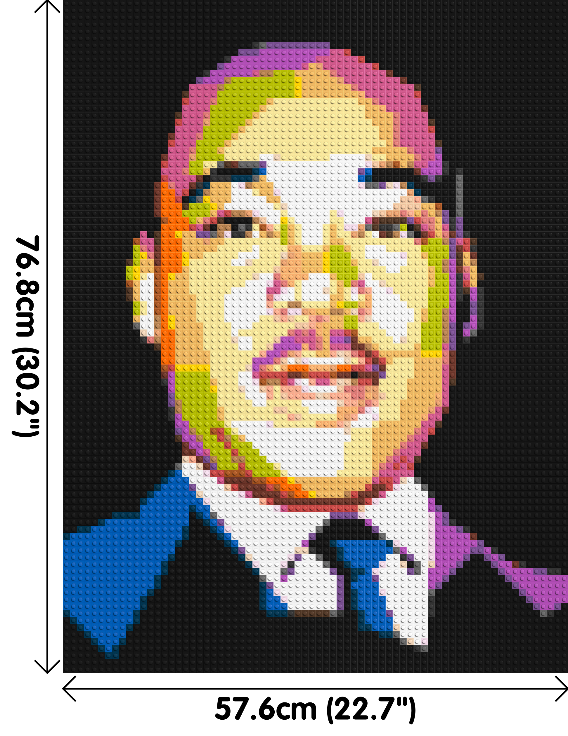 Martin Luther King Jr. - Brick Art Mosaic Kit 3x4 dimensions