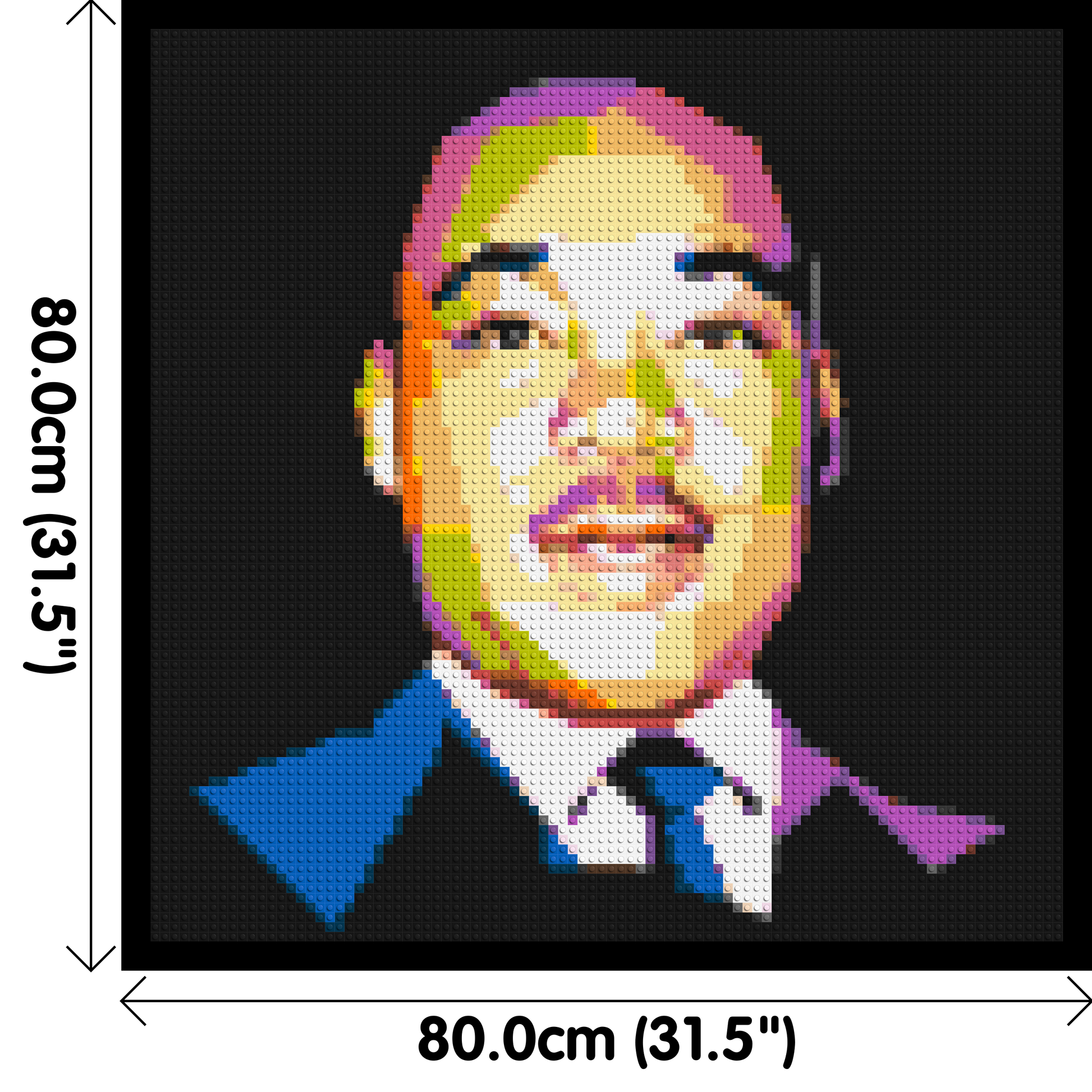 Martin Luther King Jr. - Brick Art Mosaic Kit 4x4 dimensions with frame