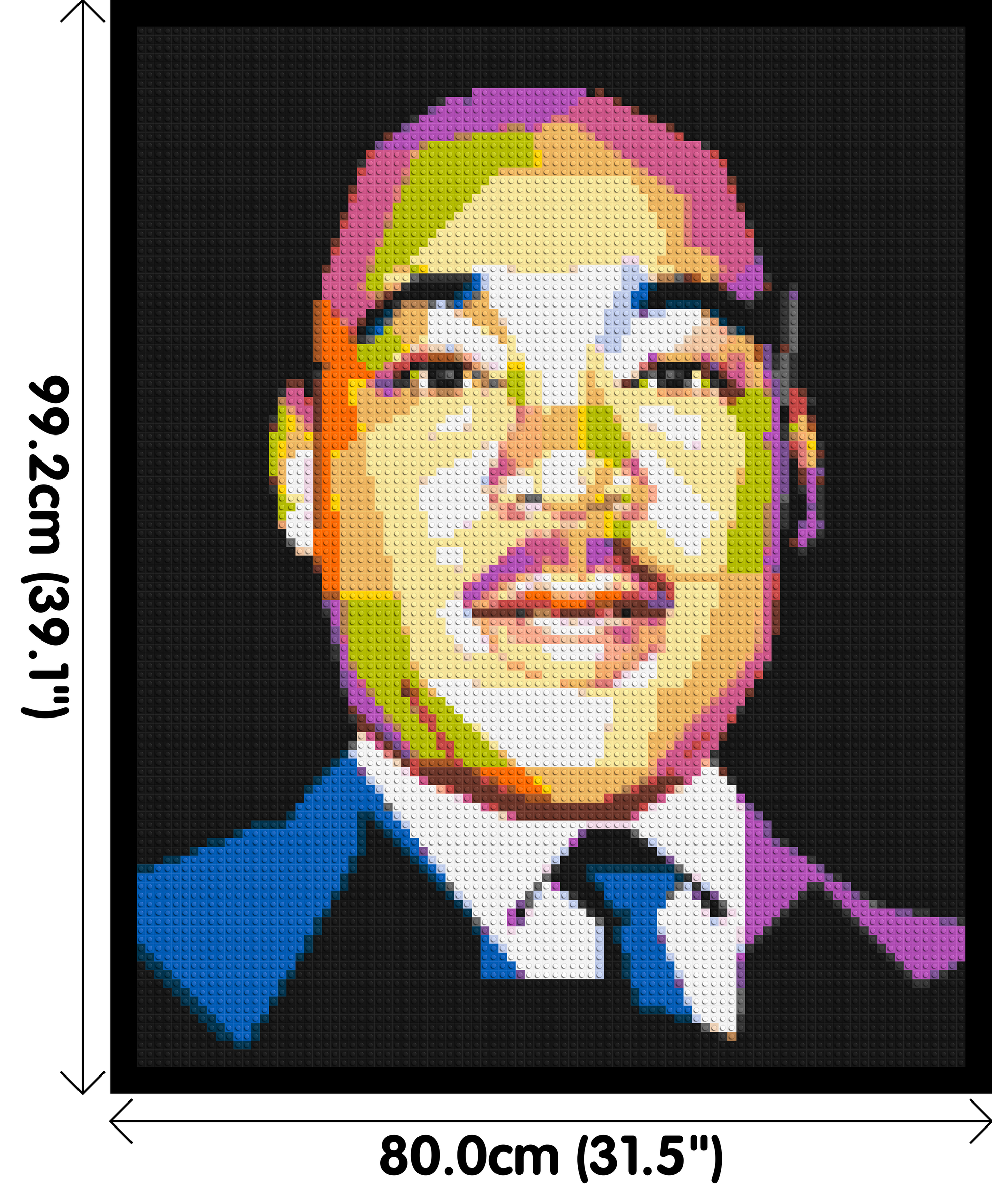 Martin Luther King Jr. - Brick Art Mosaic Kit 4x5 dimensions with frame