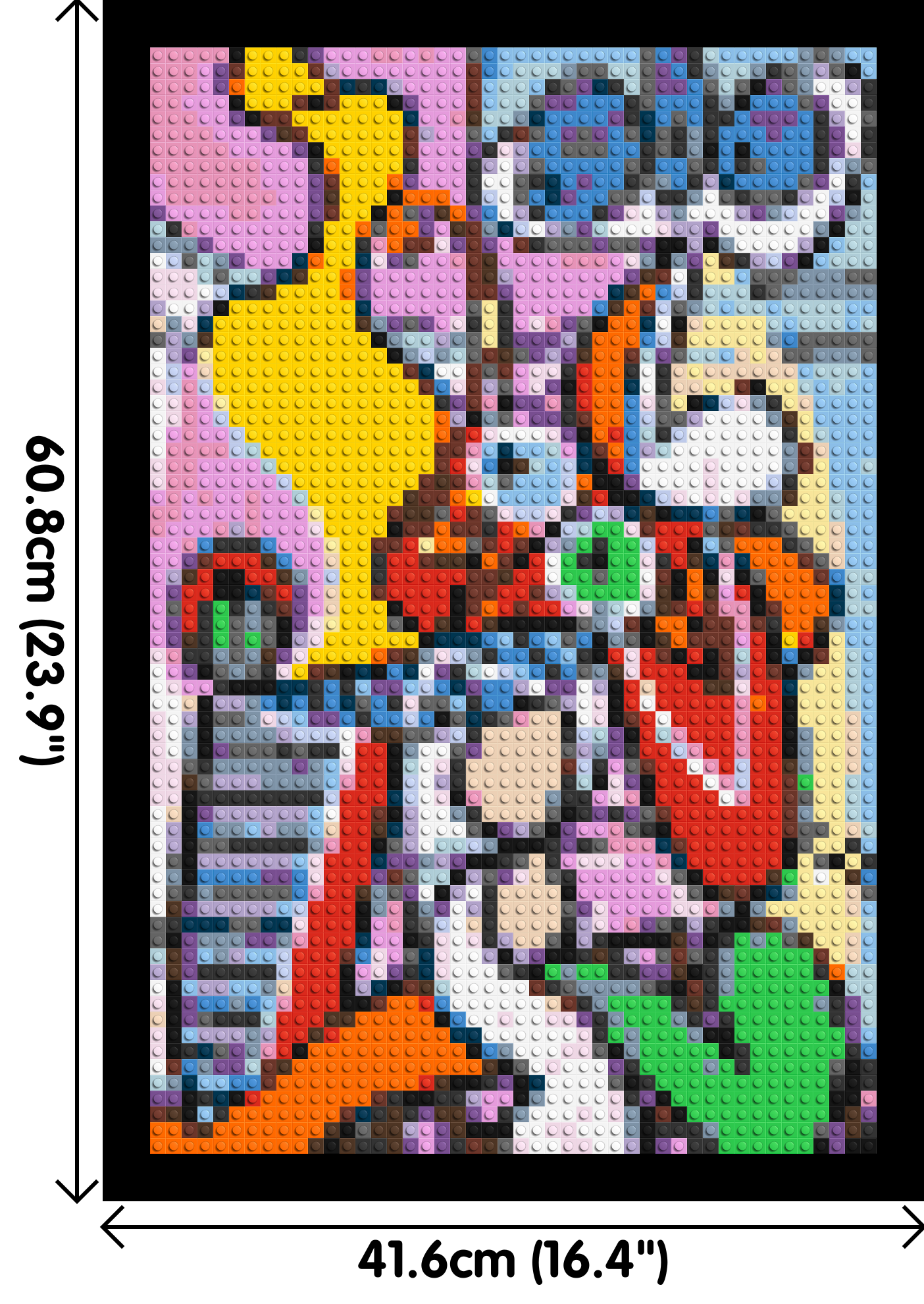 Great Still Life on a Pedestal by Pablo Picasso - Brick Art Mosaic Kit 2x3 dimensions with frame