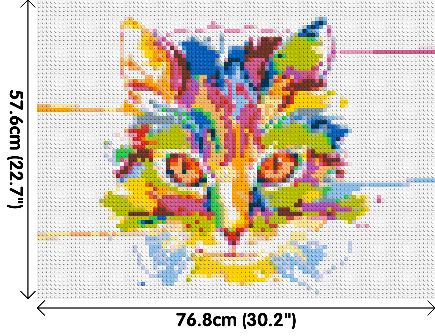 Abstract Cat Colourful Pop Art - Brick Art Mosaic Kit 4x3 large