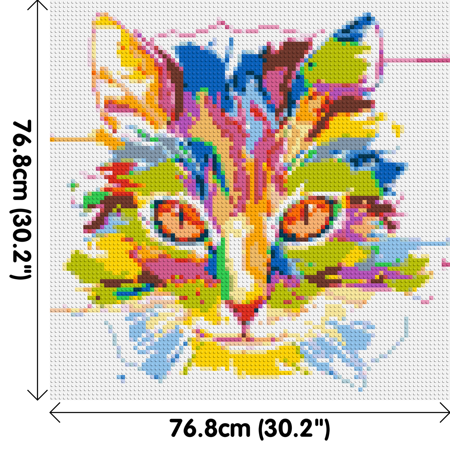 Abstract Cat Colourful Pop Art - Brick Art Mosaic Kit 4x4 large