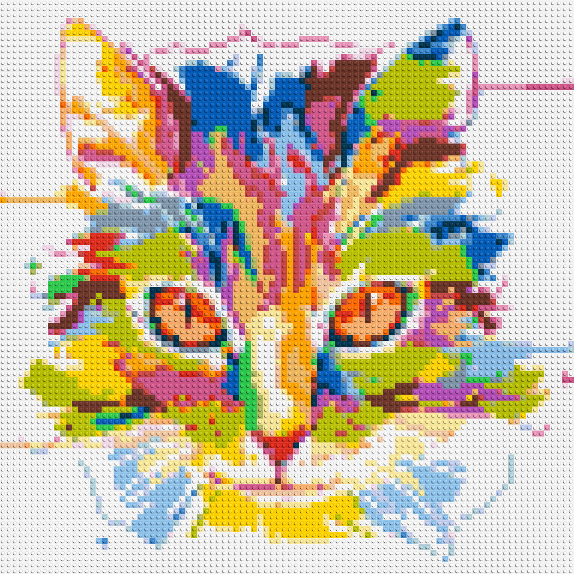 Abstract Cat Colourful Pop Art - Brick Art Mosaic Kit 4x4 large