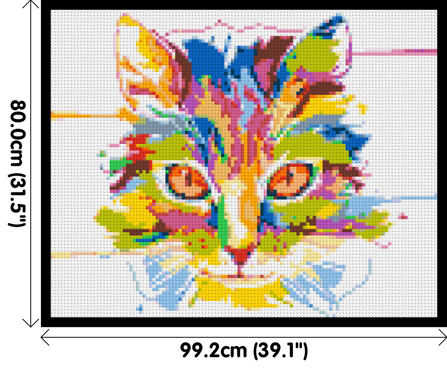 Abstract Cat Colourful Pop Art - Brick Art Mosaic Kit 5x4 large