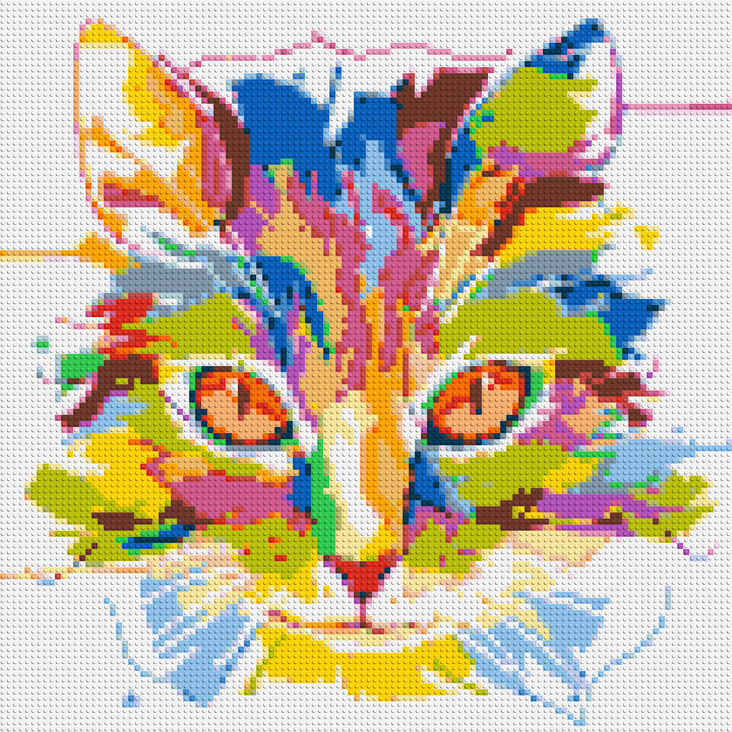 Abstract Cat Colourful Pop Art - Brick Art Mosaic Kit 5x5 large