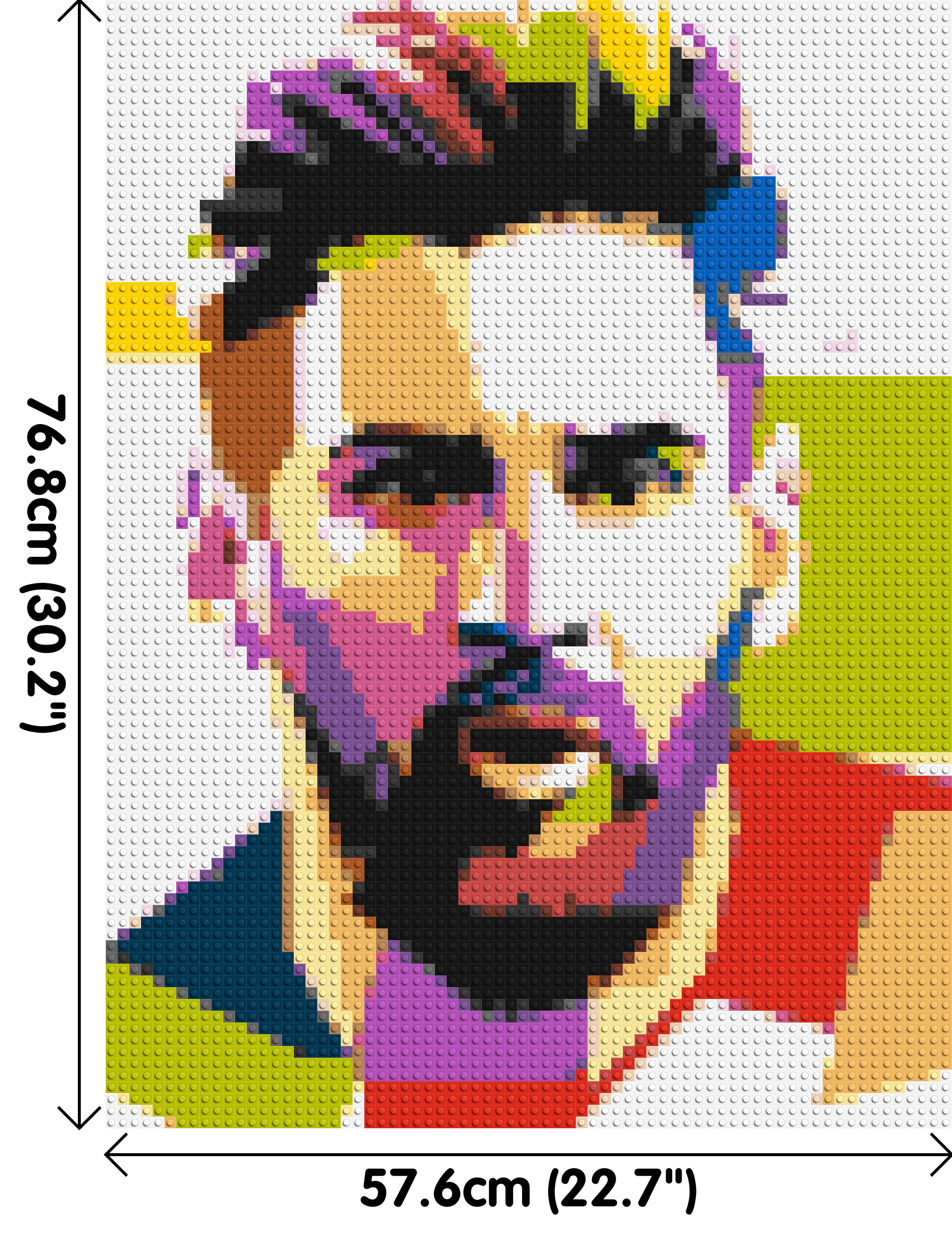 Messi #2 - Brick Art Mosaic Kit 3x4 dimensions