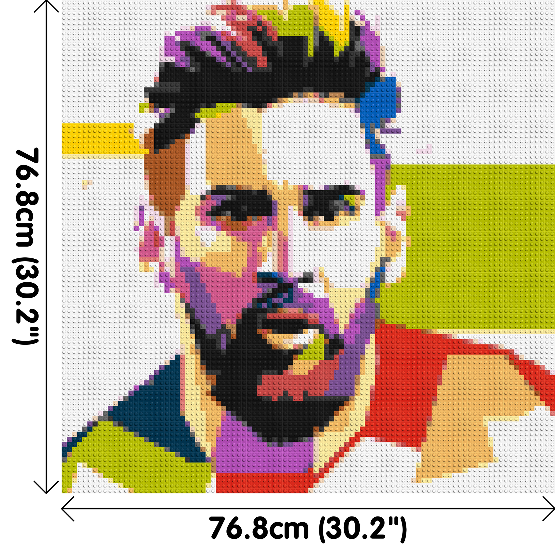 Messi #2 - Brick Art Mosaic Kit 4x4 dimensions