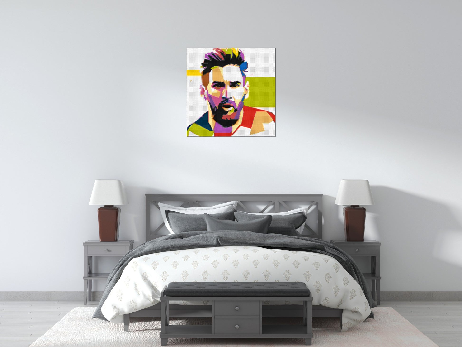 Messi #2 - Brick Art Mosaic Kit 4x4 scene