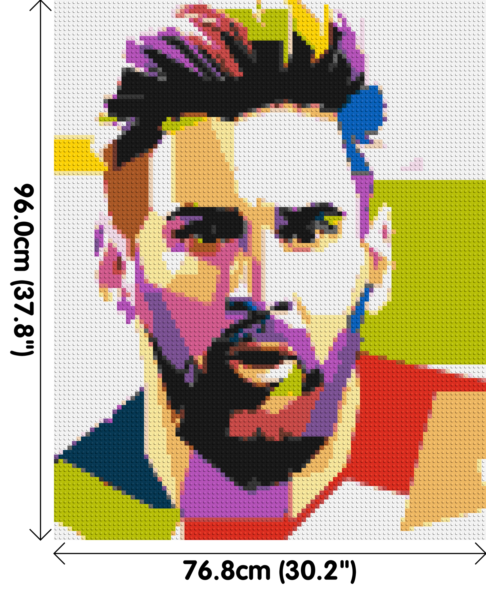 Messi #2 - Brick Art Mosaic Kit 4x5 dimensions