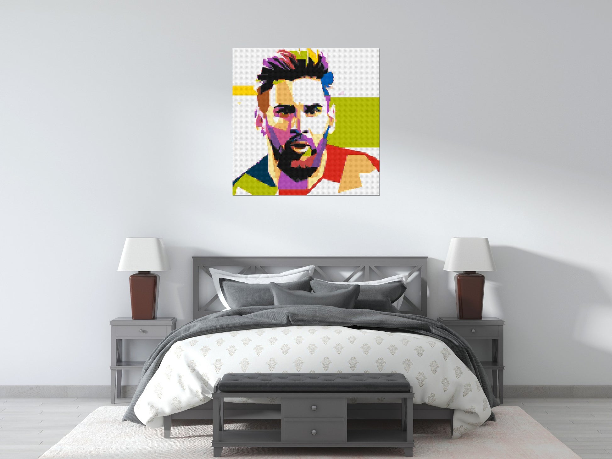 Messi #2 - Brick Art Mosaic Kit 5x5 scene