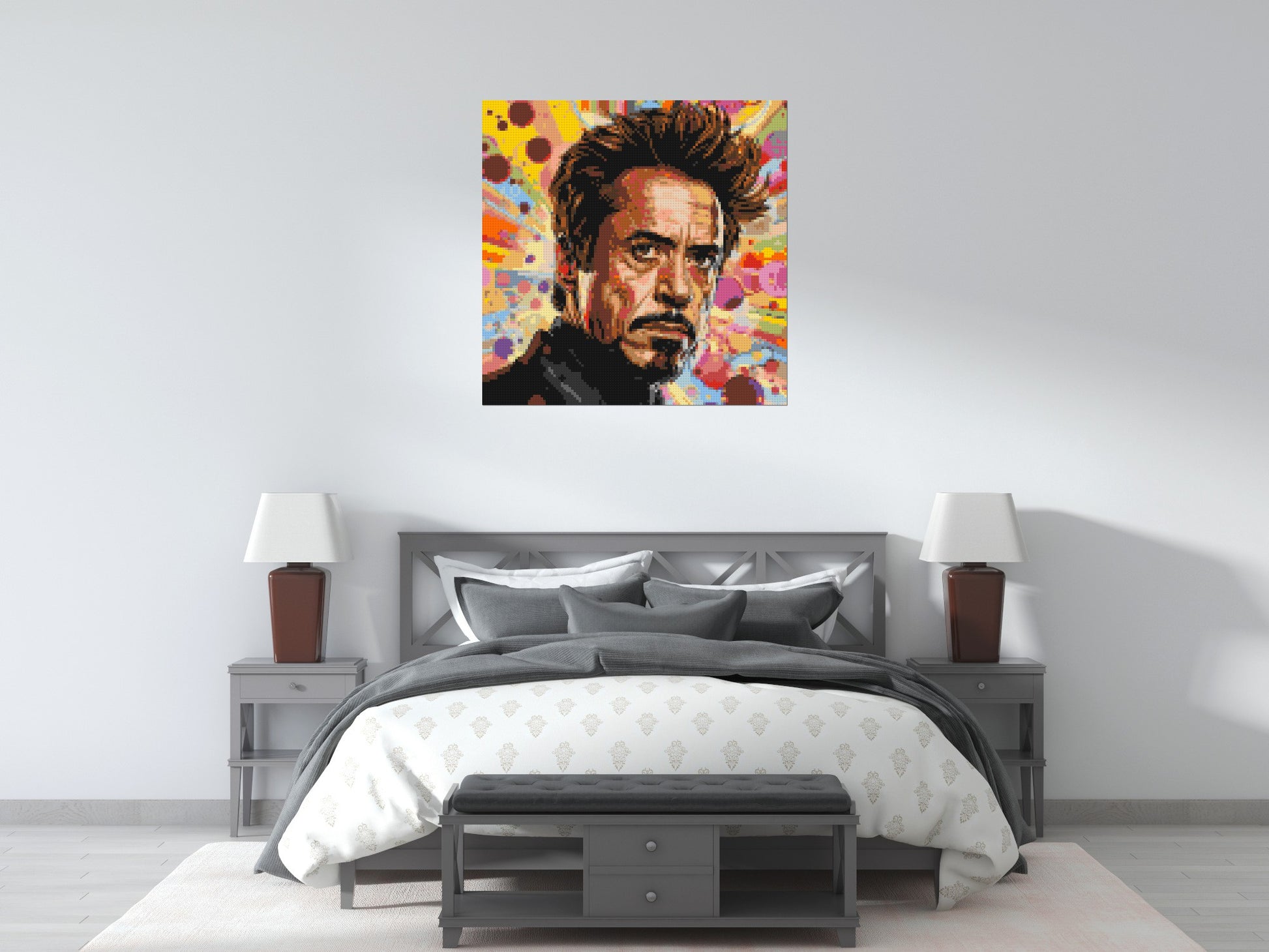 Robert Downey Jr. - Brick Art Mosaic Kit 5x5 scene