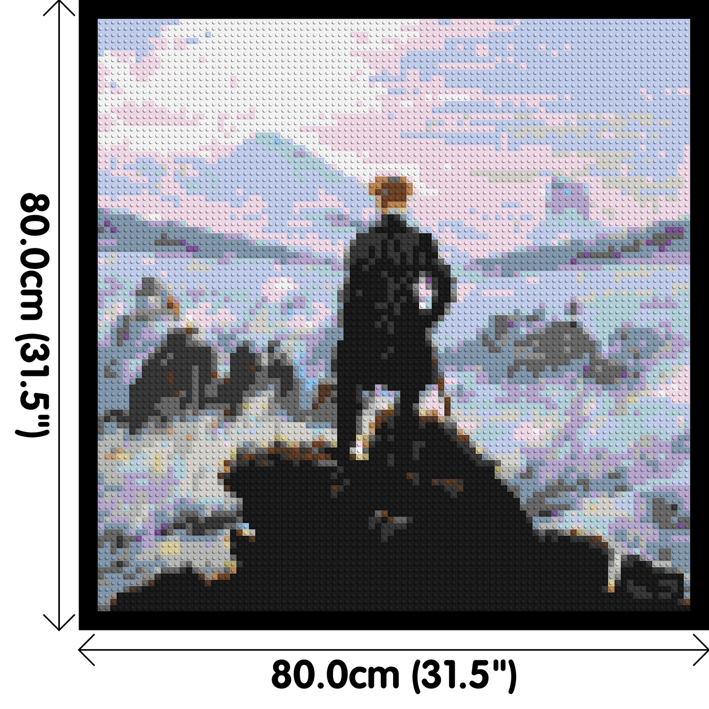 Wanderer Above the Sea of Fog by Caspar D. Friedrich  - Brick Art Mosaic Kit 4x4 large