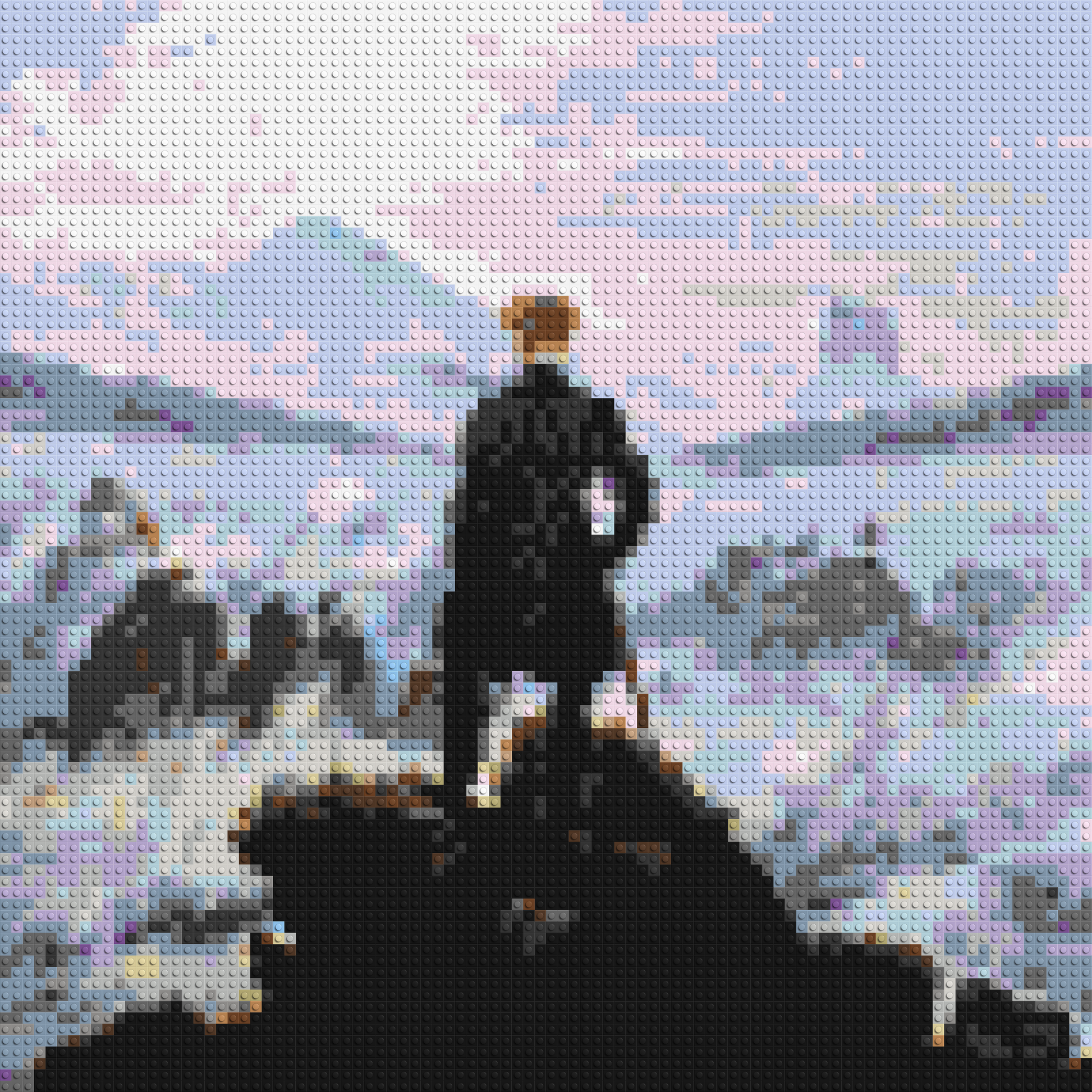 Wanderer Above the Sea of Fog by Caspar D. Friedrich  - Brick Art Mosaic Kit 4x4 large