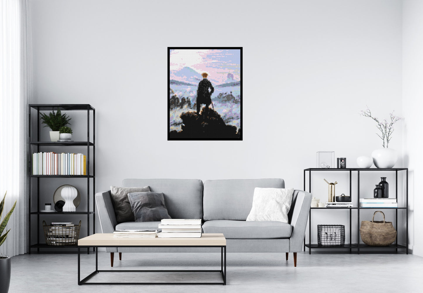 Wanderer Above the Sea of Fog by Caspar D. Friedrich  - Brick Art Mosaic Kit 4x5 large