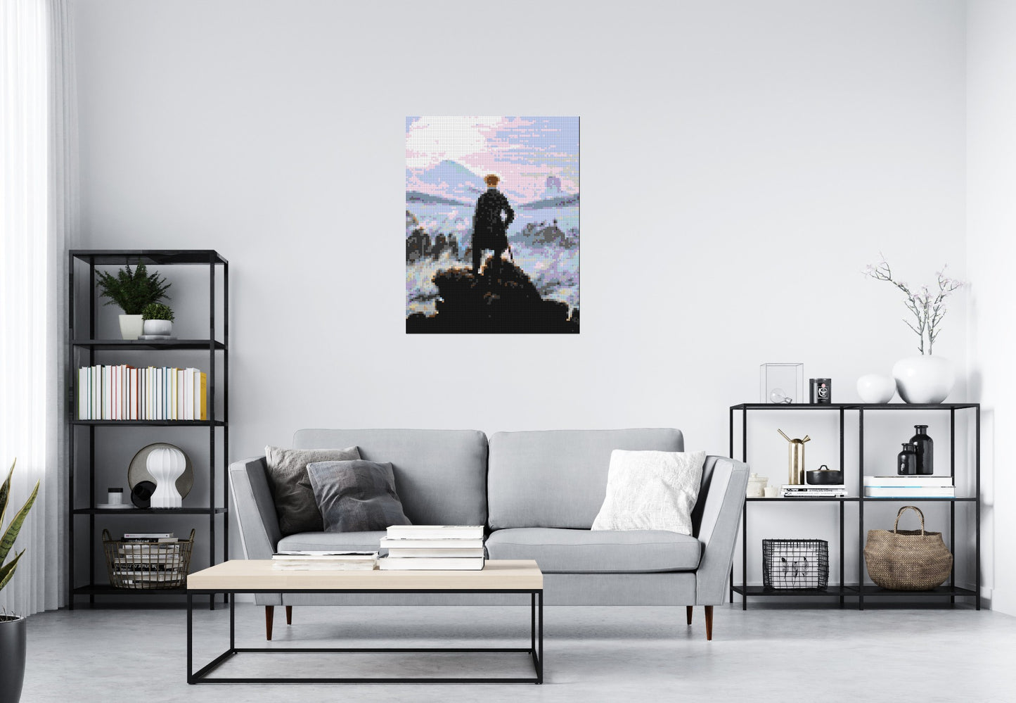 Wanderer Above the Sea of Fog by Caspar D. Friedrich  - Brick Art Mosaic Kit 4x5 large