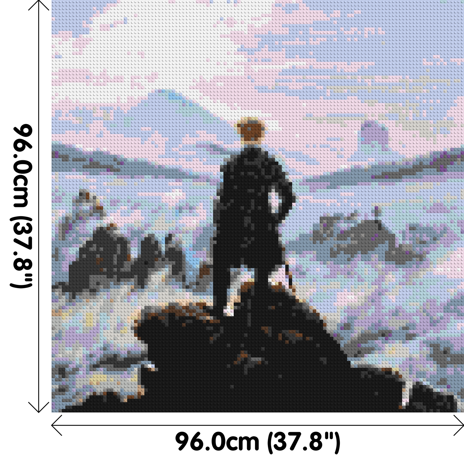 Wanderer Above the Sea of Fog by Caspar D. Friedrich  - Brick Art Mosaic Kit 5x5 dimensions