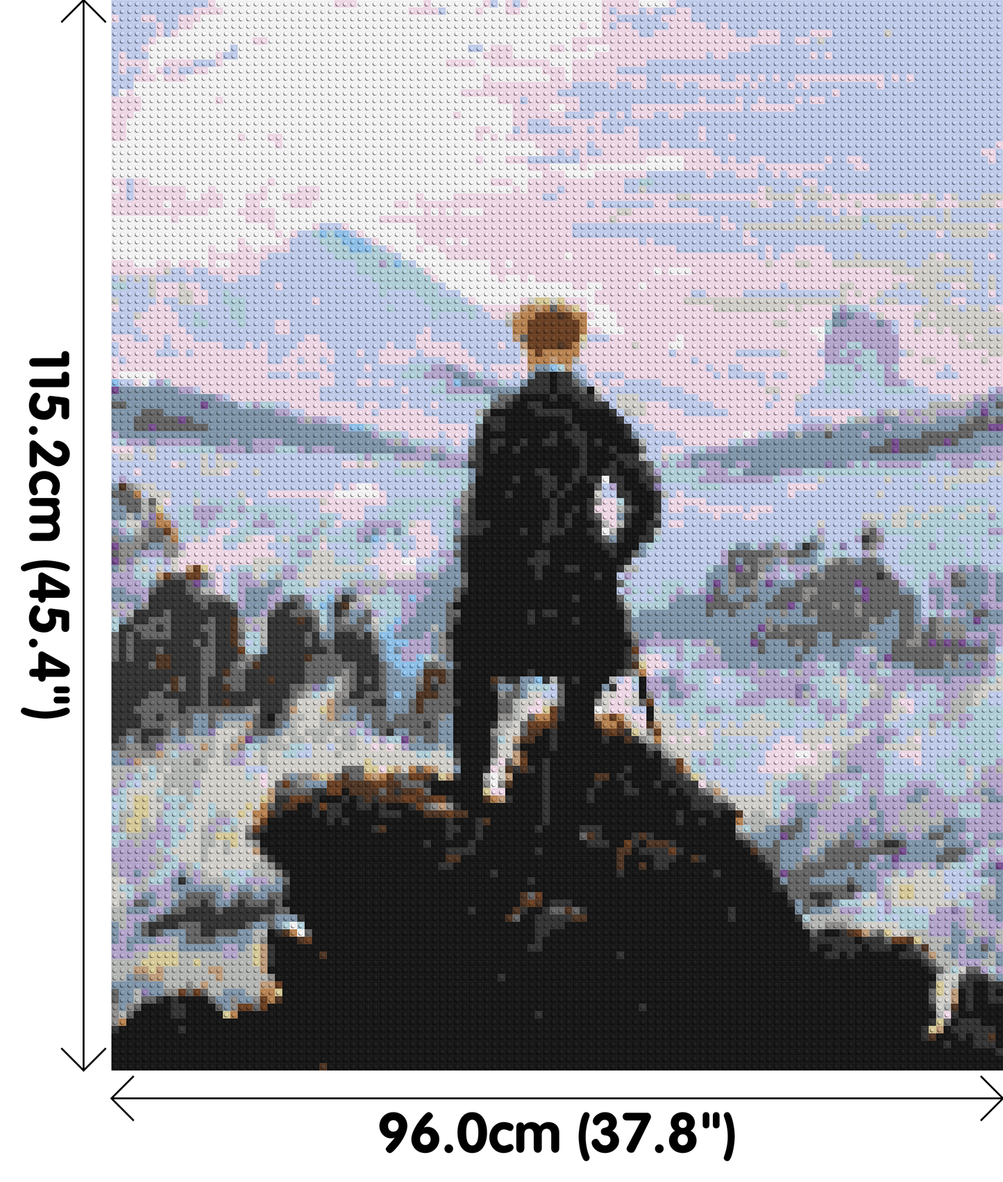 Wanderer Above the Sea of Fog by Caspar D. Friedrich  - Brick Art Mosaic Kit 5x6 large