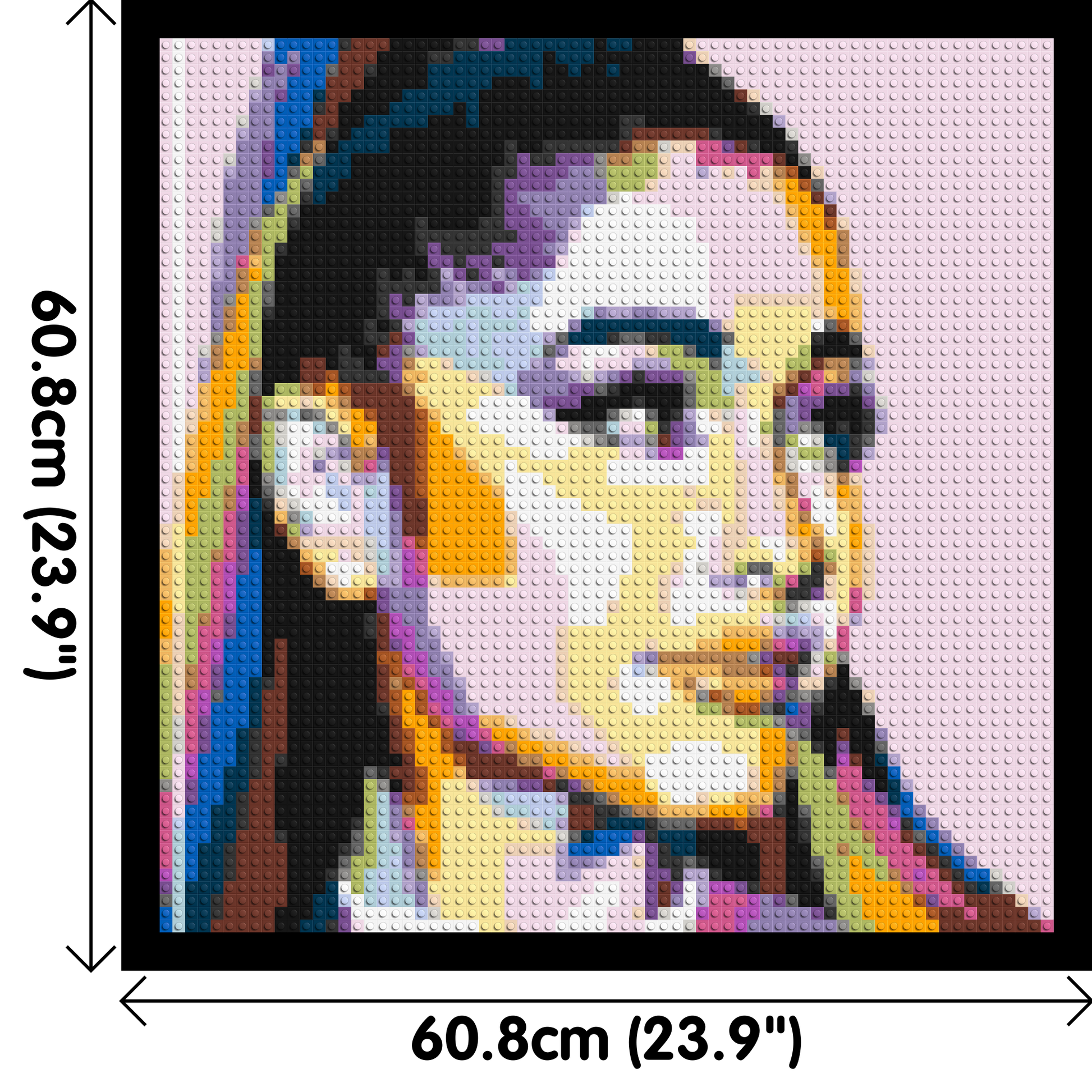 Ariana Grande - Brick Art Mosaic Kit 3x3 dimensions with frame