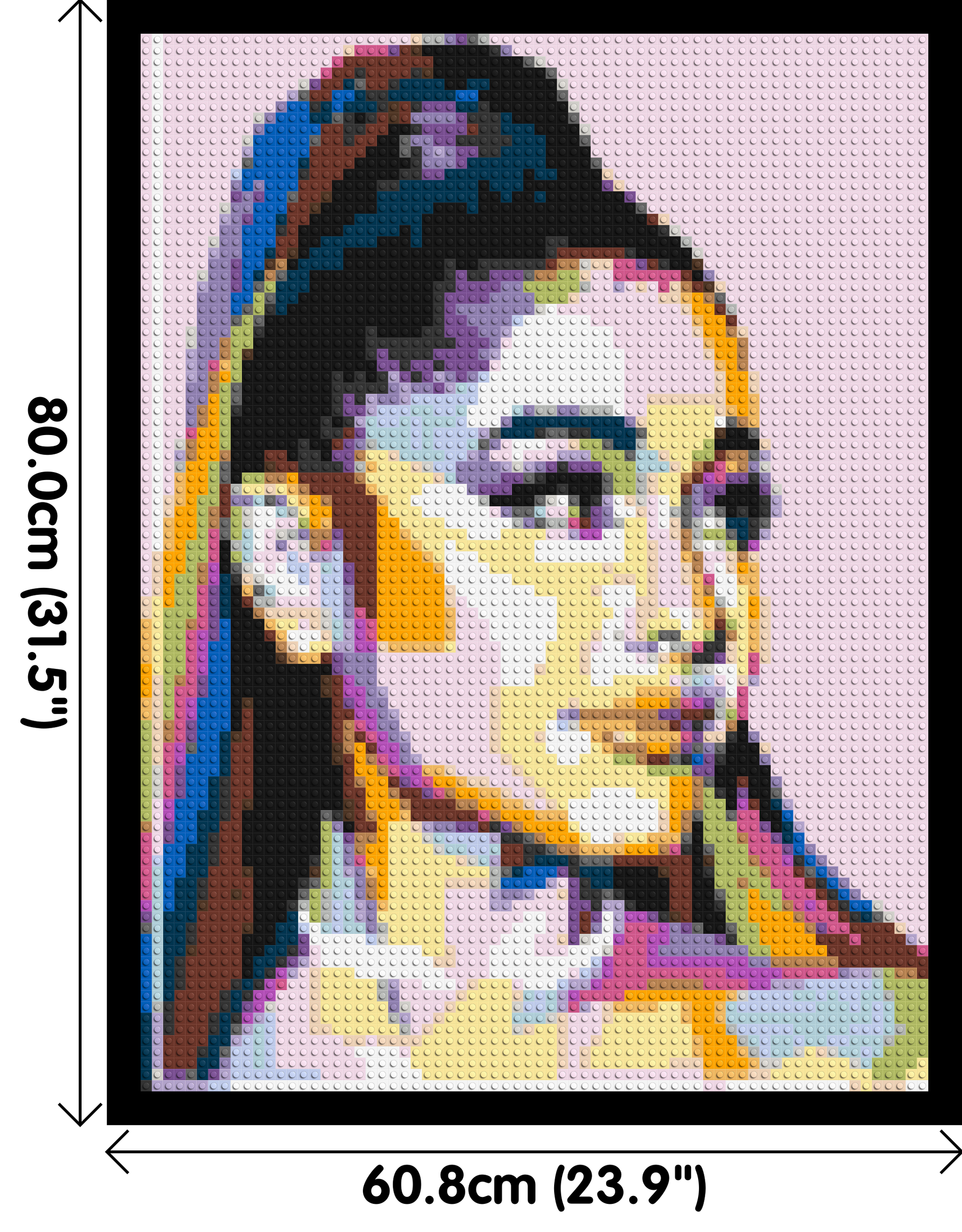 Ariana Grande - Brick Art Mosaic Kit 3x4 dimensions with frame