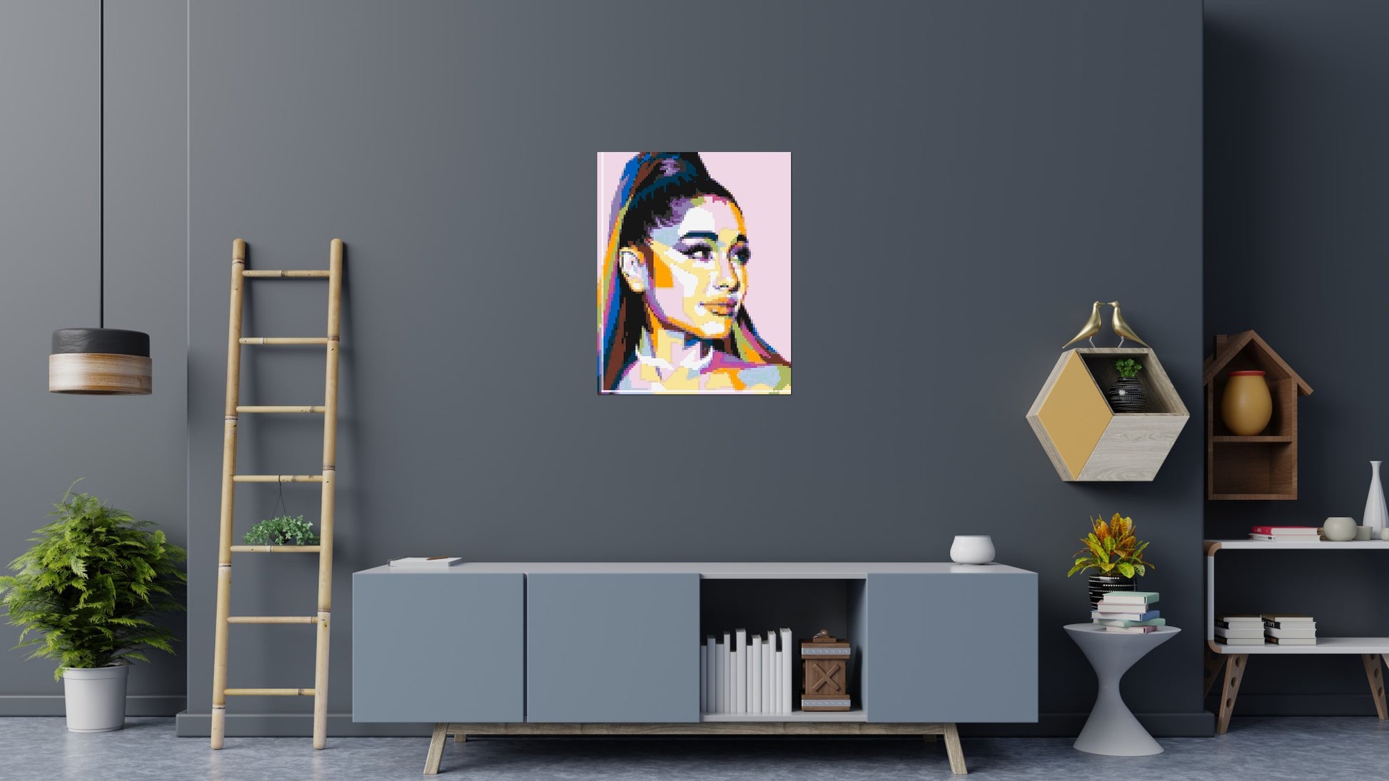 Ariana Grande - Brick Art Mosaic Kit 4x5 scene