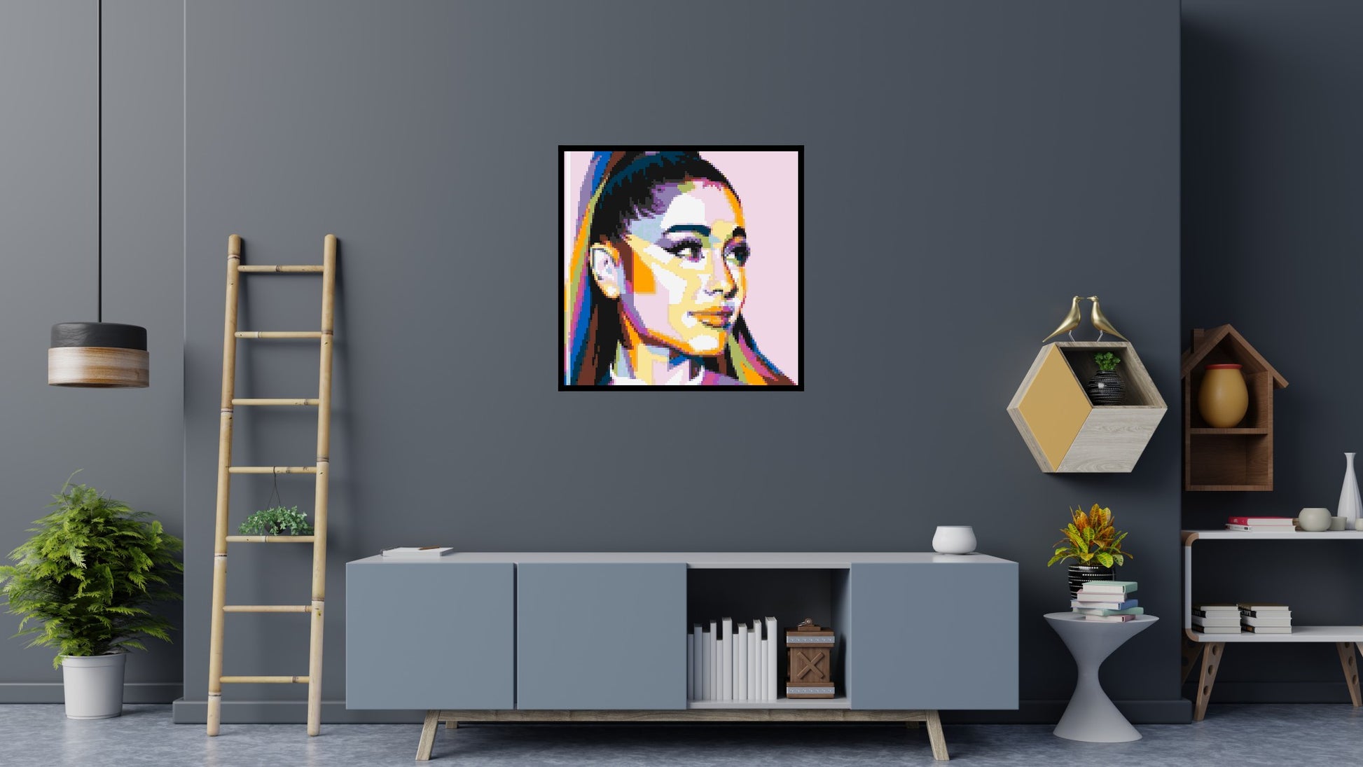 Ariana Grande - Brick Art Mosaic Kit 5x5 scene with frame