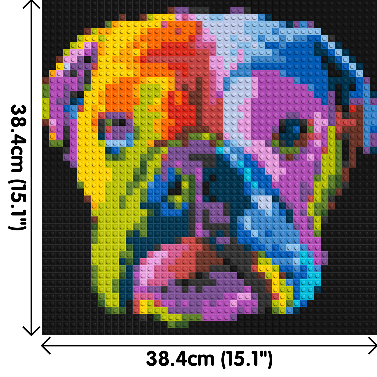 English Bulldog Colourful Pop Art - Brick Art Mosaic Kit 2x2 large