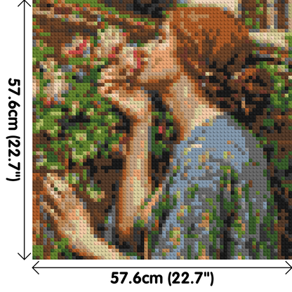 The Soul of The Rose by J. W. Waterhouse - Brick Art Mosaic Kit 3x3 large