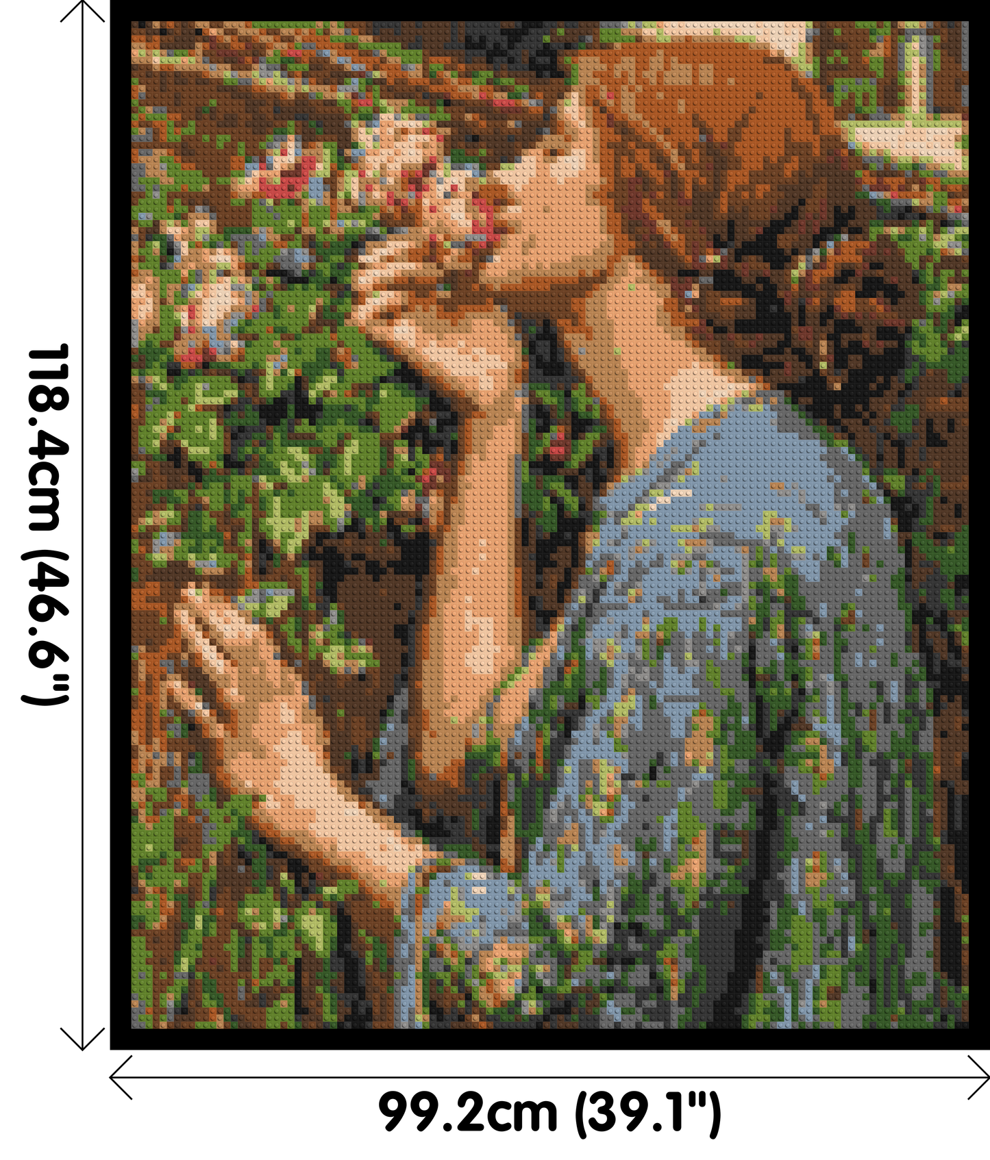 The Soul of The Rose by J. W. Waterhouse - Brick Art Mosaic Kit 5x6 large