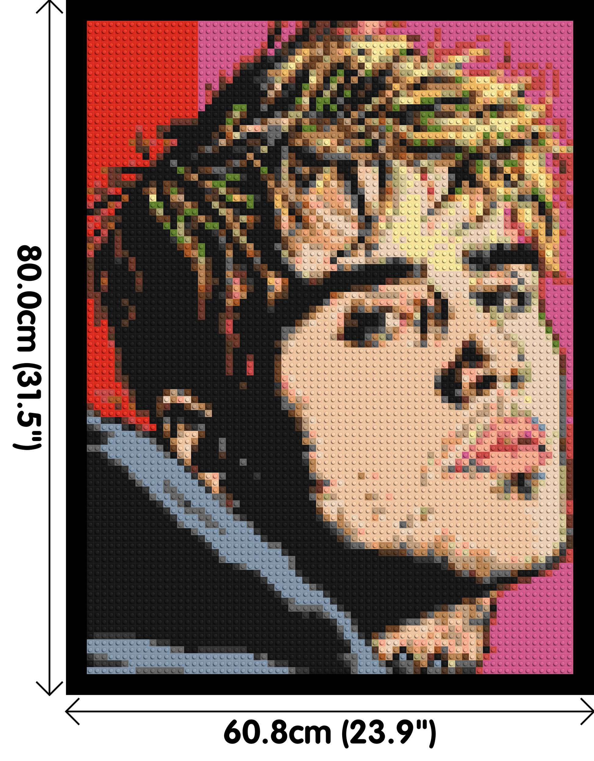 Justin Bieber - Brick Art Mosaic Kit 3x4 dimensions with frame