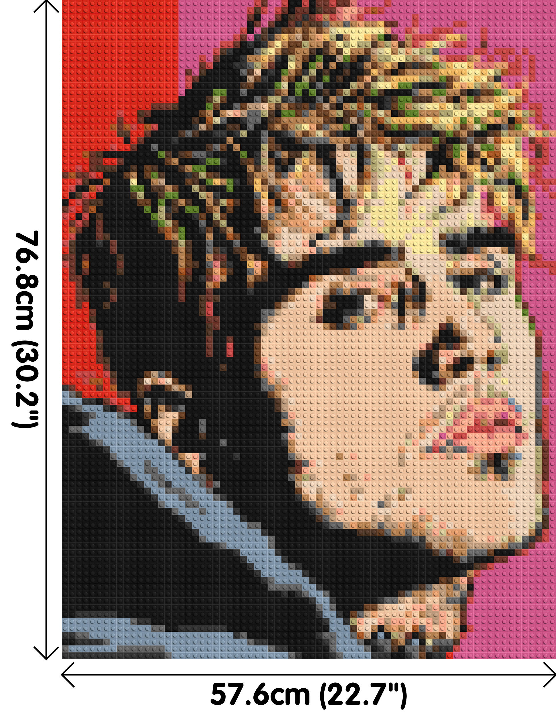 Justin Bieber - Brick Art Mosaic Kit 3x4 dimensions