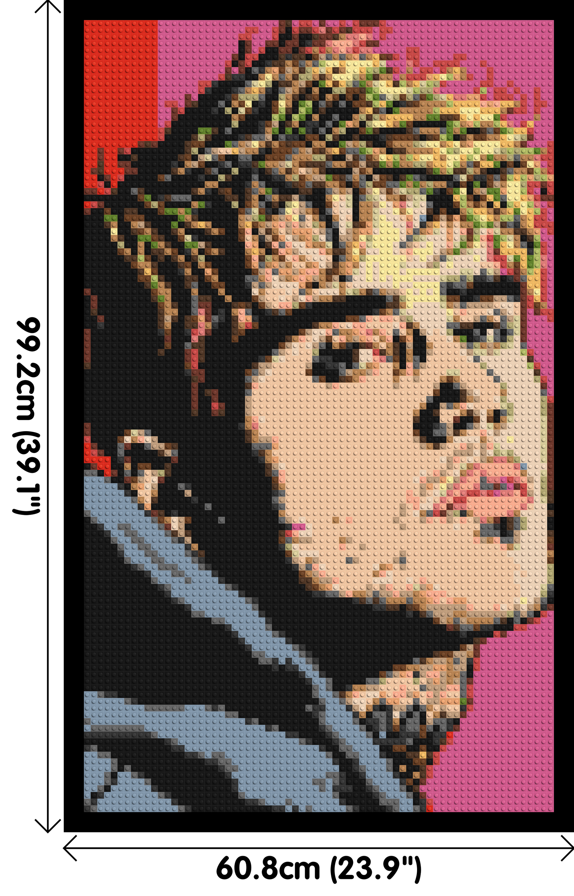 Justin Bieber - Brick Art Mosaic Kit 3x5 dimensions with frame