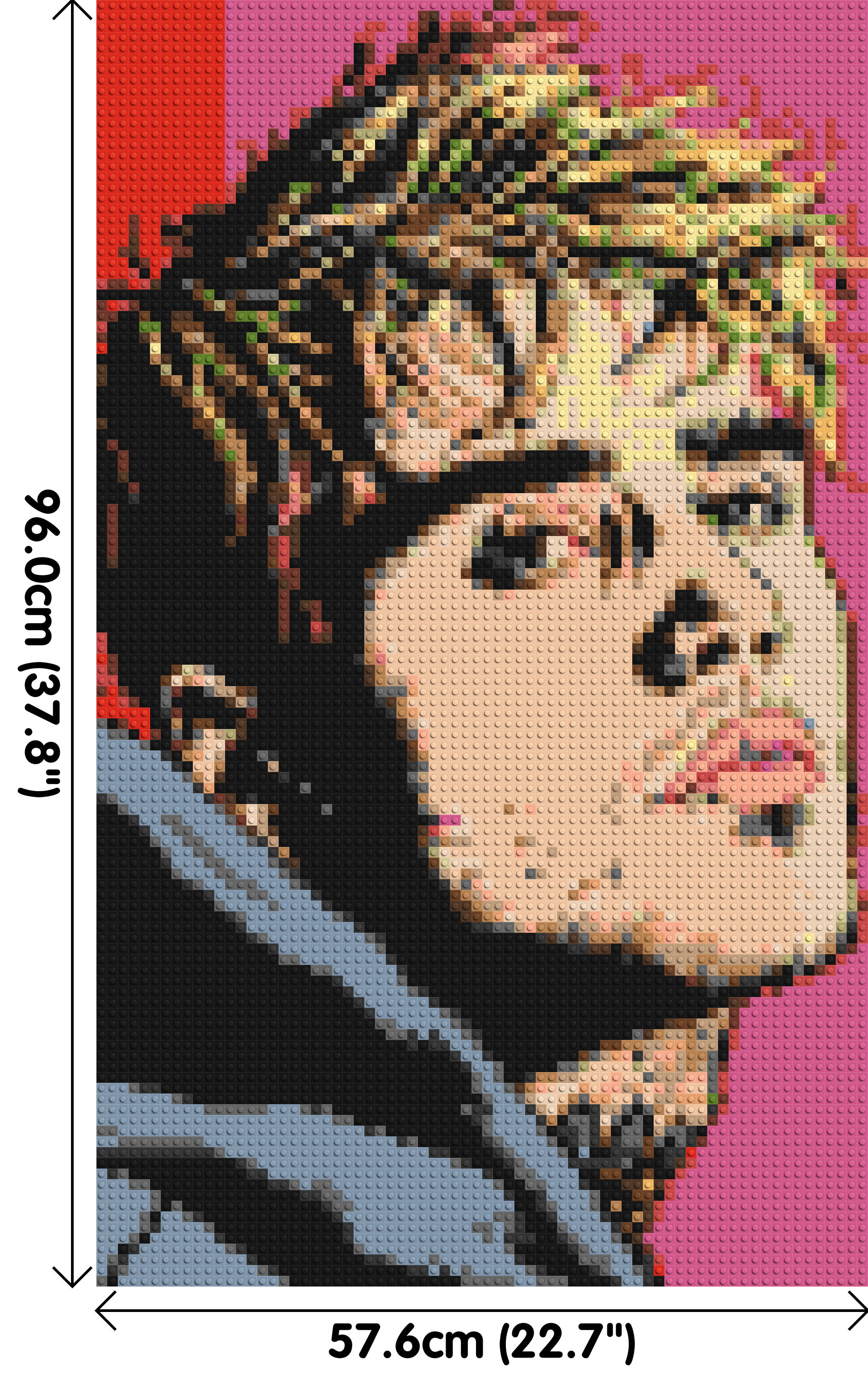 Justin Bieber - Brick Art Mosaic Kit 3x5 dimensions