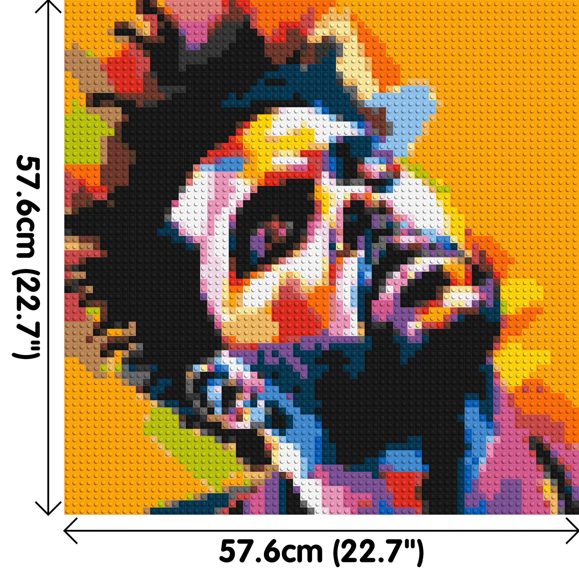 The Weeknd - Brick Art Mosaic Kit 3x3 dimensions