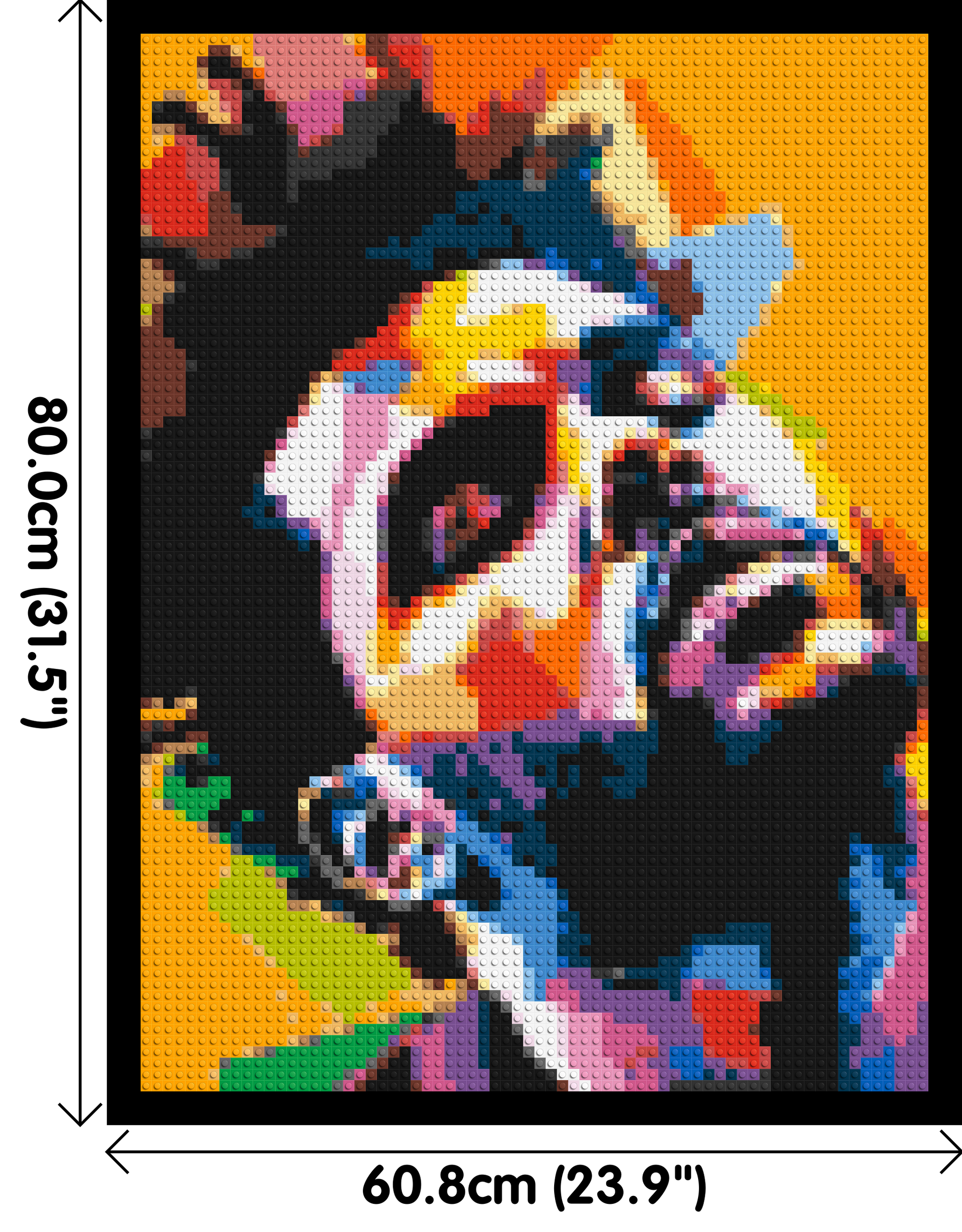 The Weeknd - Brick Art Mosaic Kit 3x4 dimensions with frame