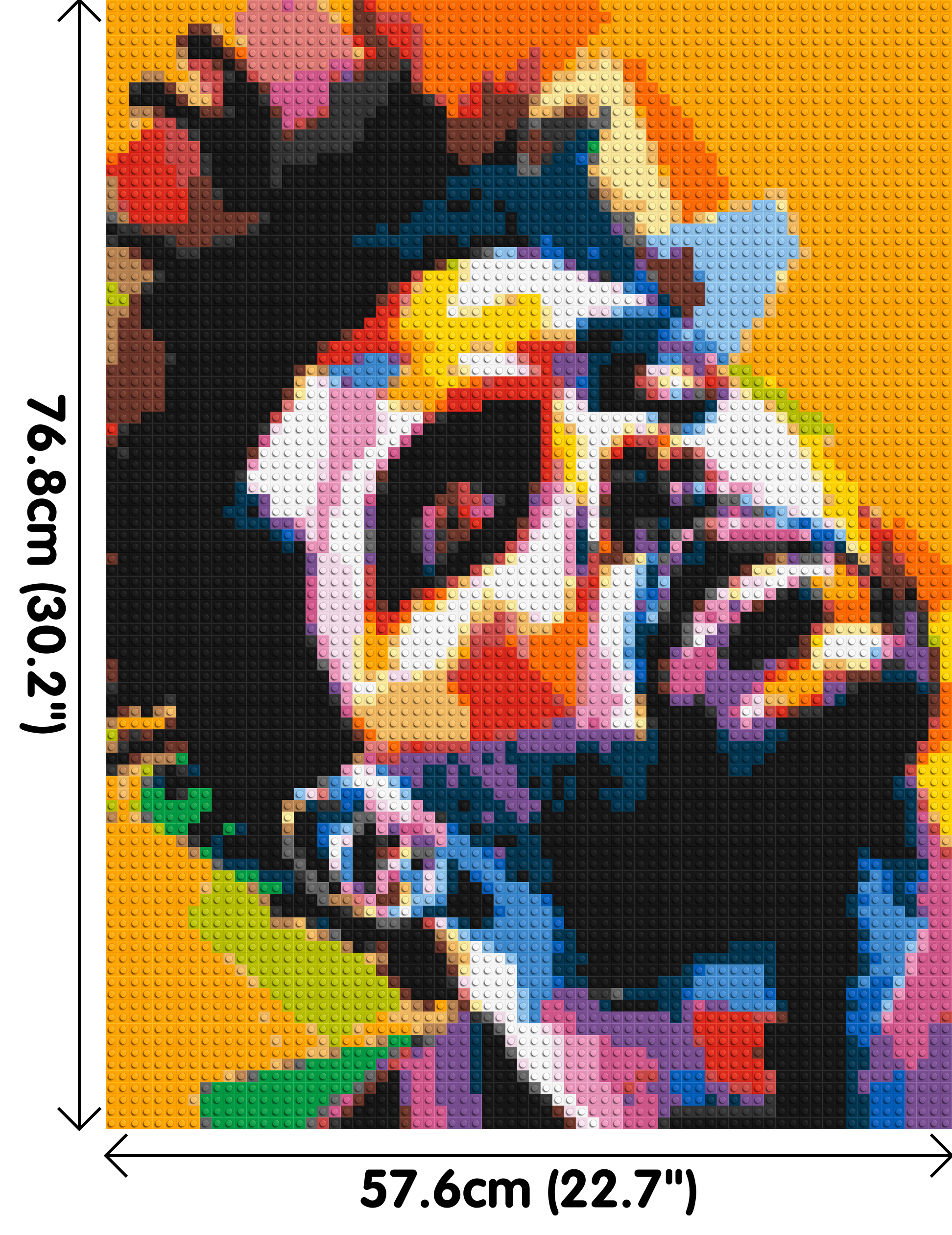 The Weeknd - Brick Art Mosaic Kit 3x4 dimensions