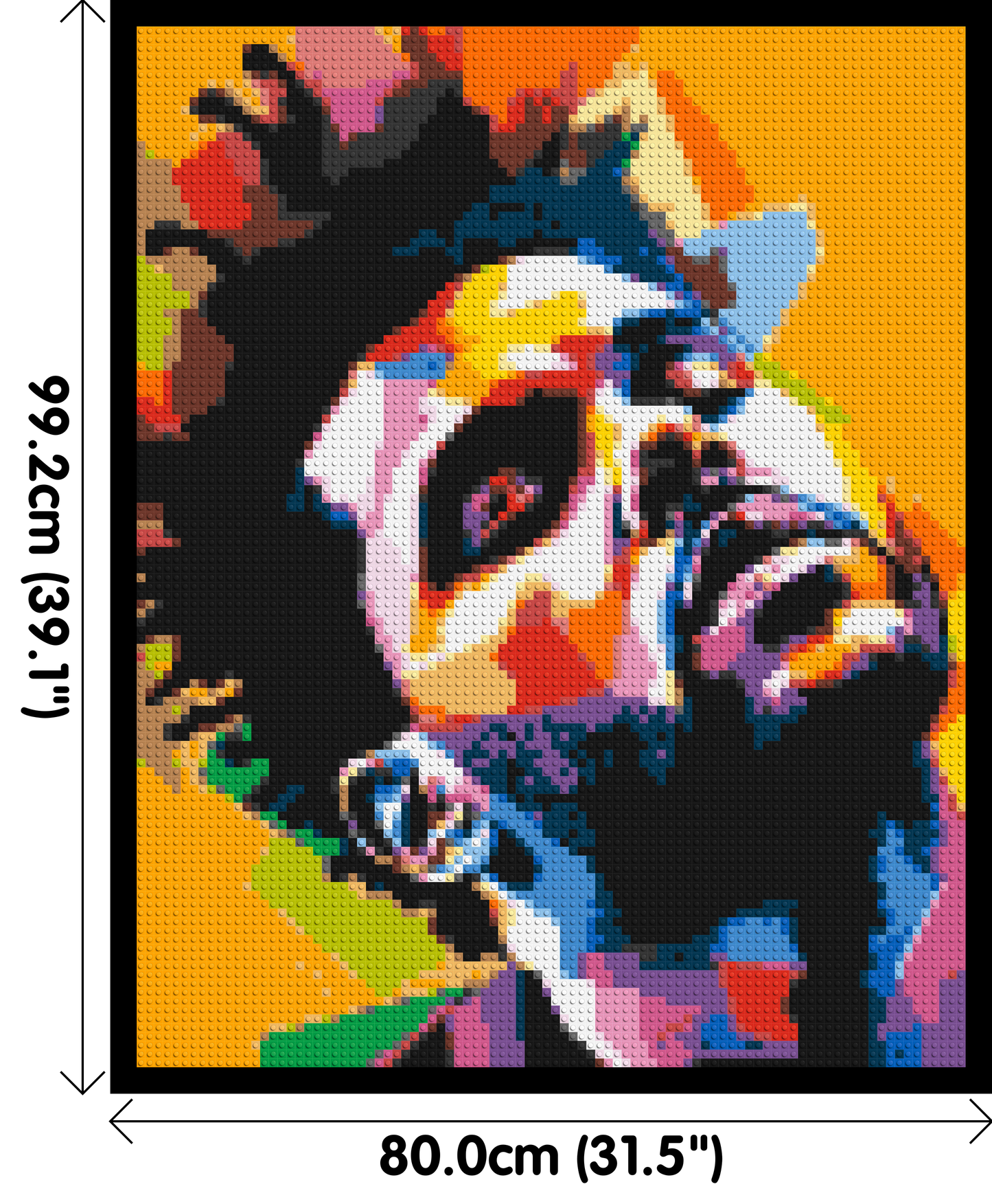 The Weeknd - Brick Art Mosaic Kit 4x5 large