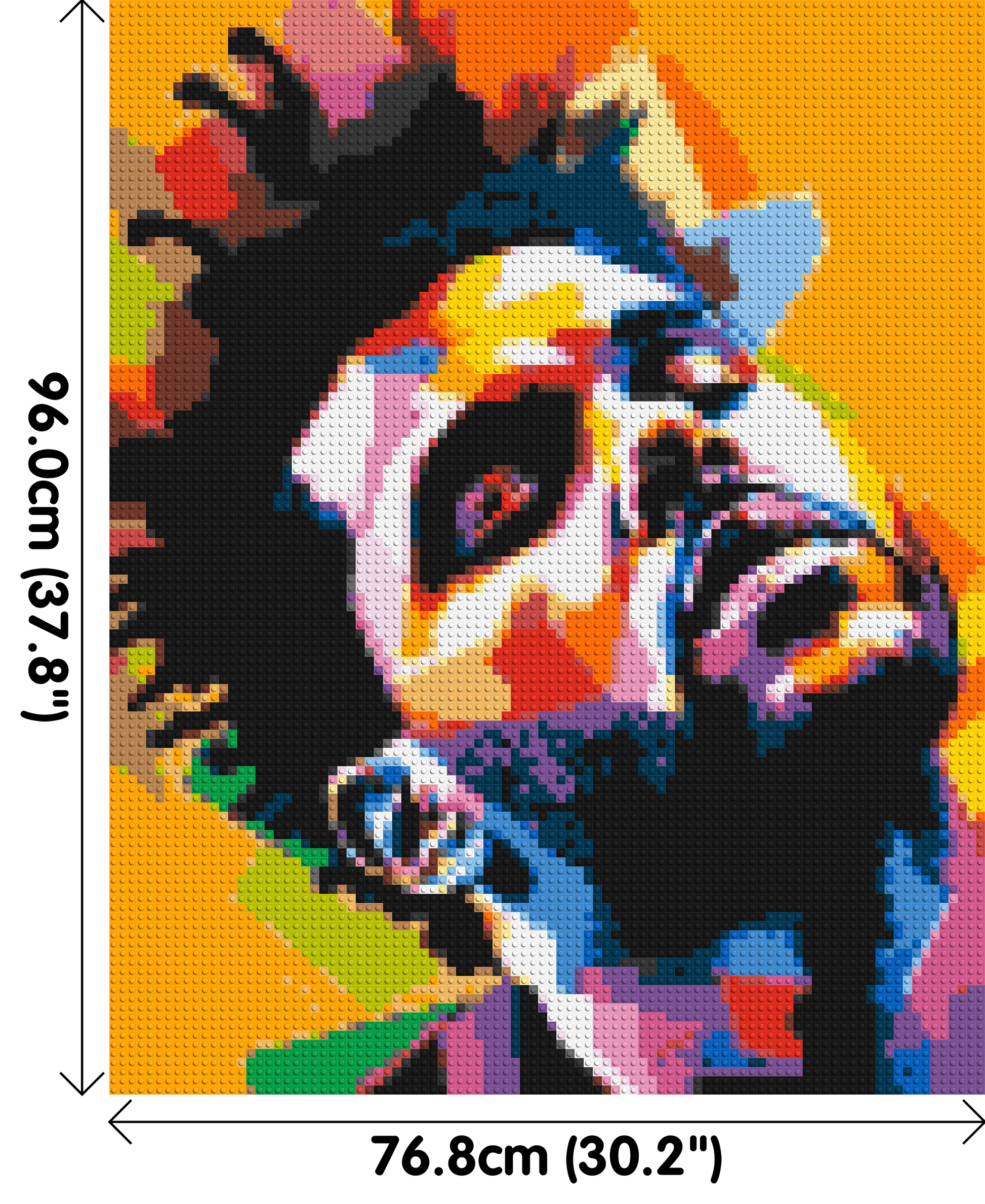 The Weeknd - Brick Art Mosaic Kit 4x5 dimensions