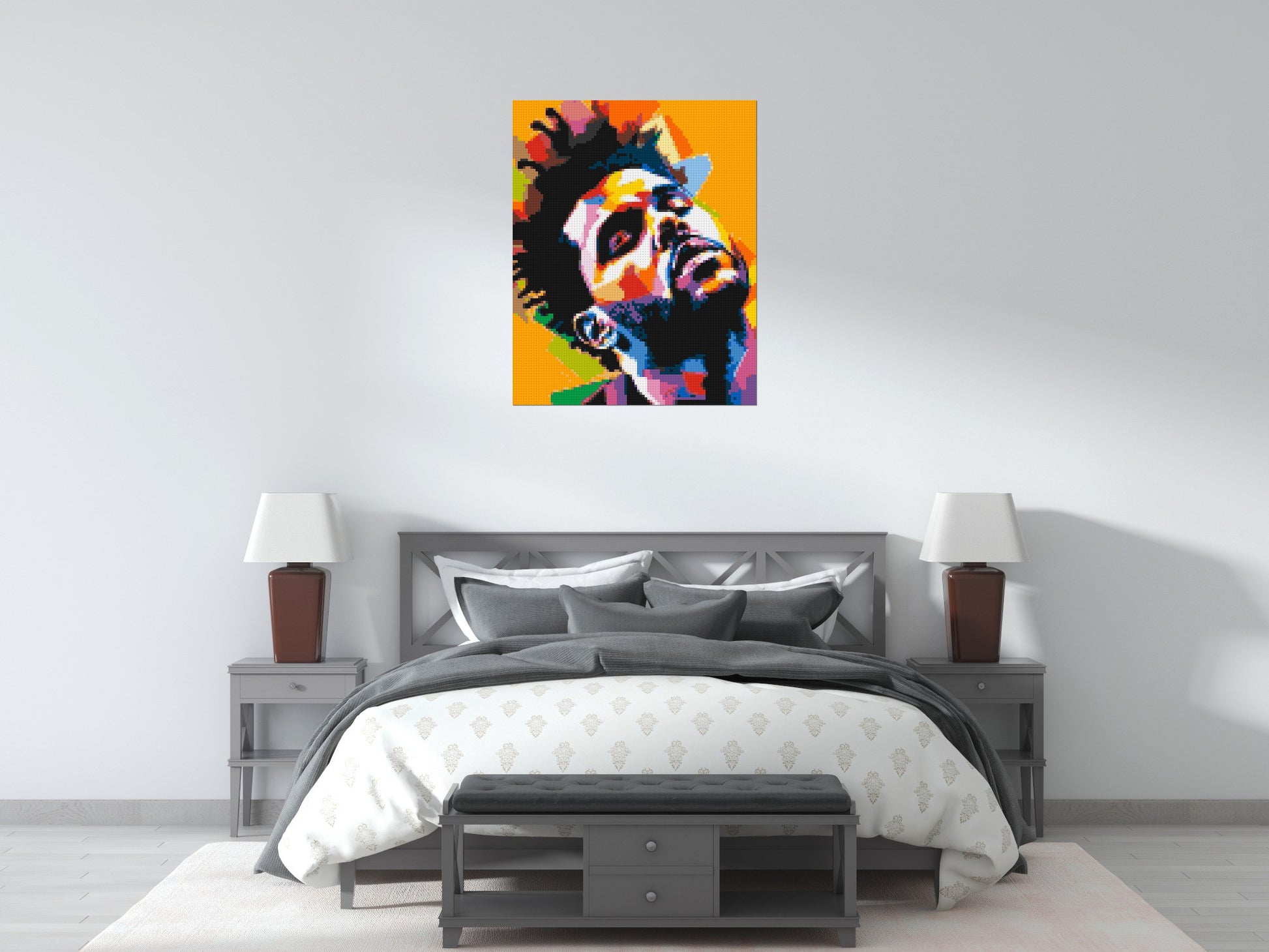 The Weeknd - Brick Art Mosaic Kit 4x5 scene