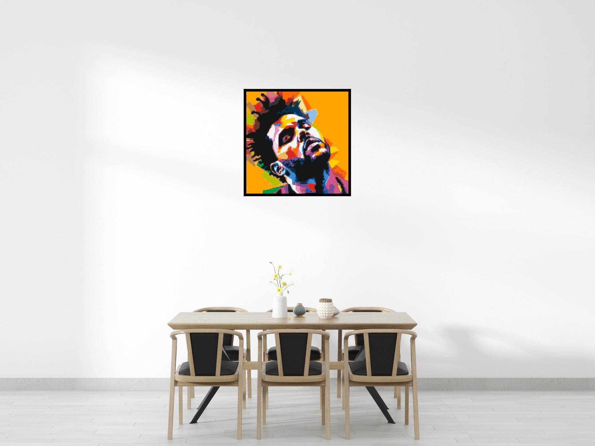 The Weeknd - Brick Art Mosaic Kit 5x5 scene with frame