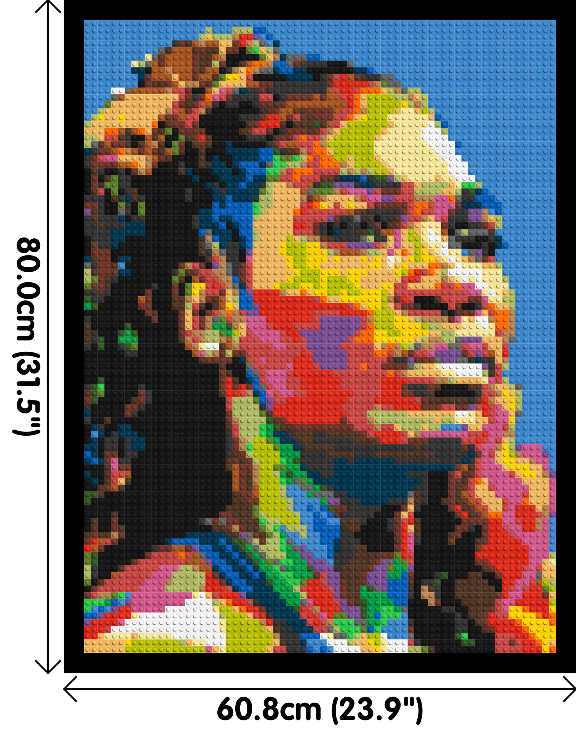 Serena Williams - Brick Art Mosaic Kit 3x4 dimensions with frame