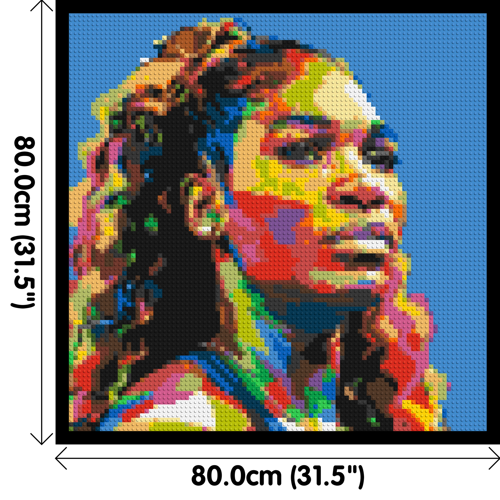 Serena Williams - Brick Art Mosaic Kit 4x4 dimensions with frame