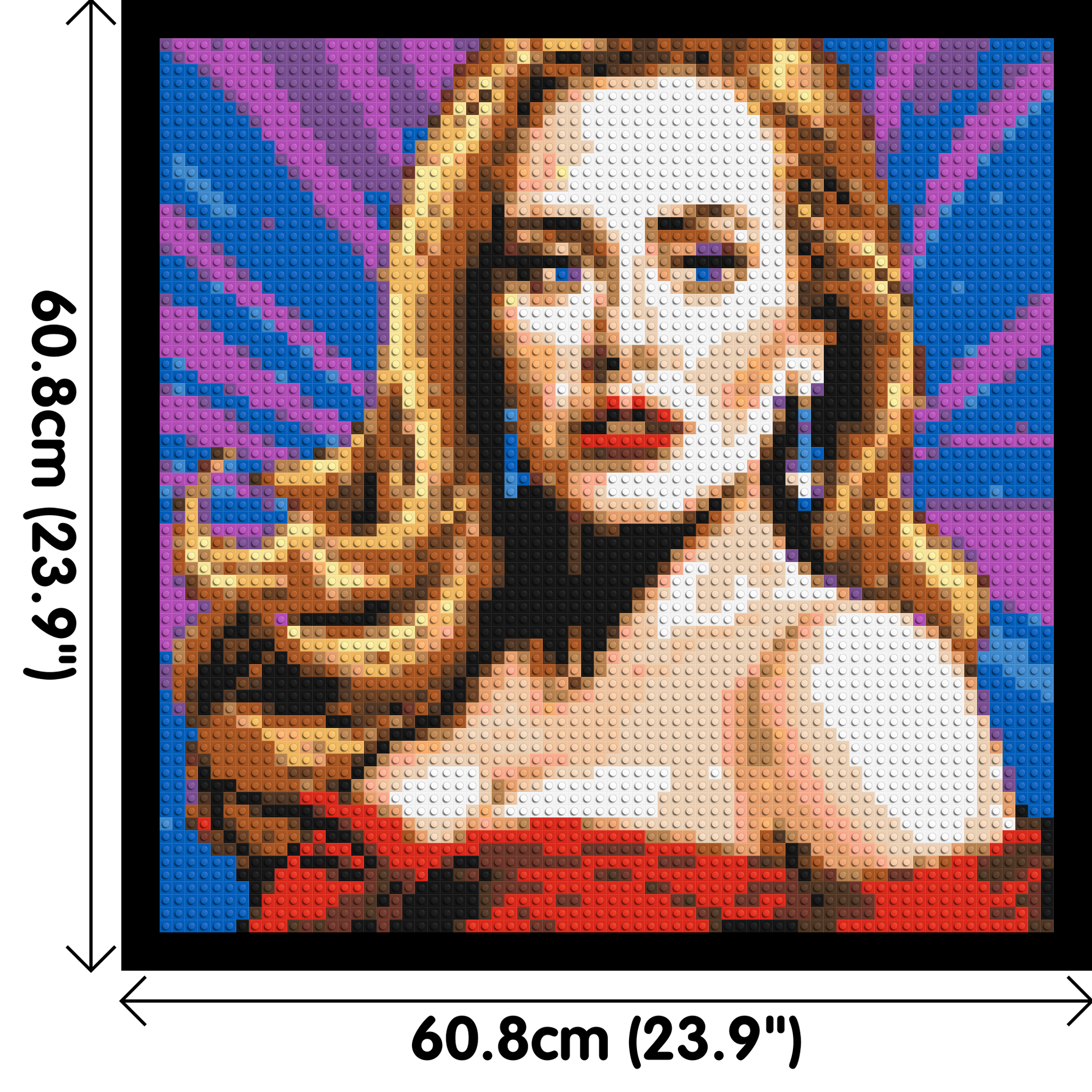 Adele - Brick Art Mosaic Kit 3x3 dimensions with frame