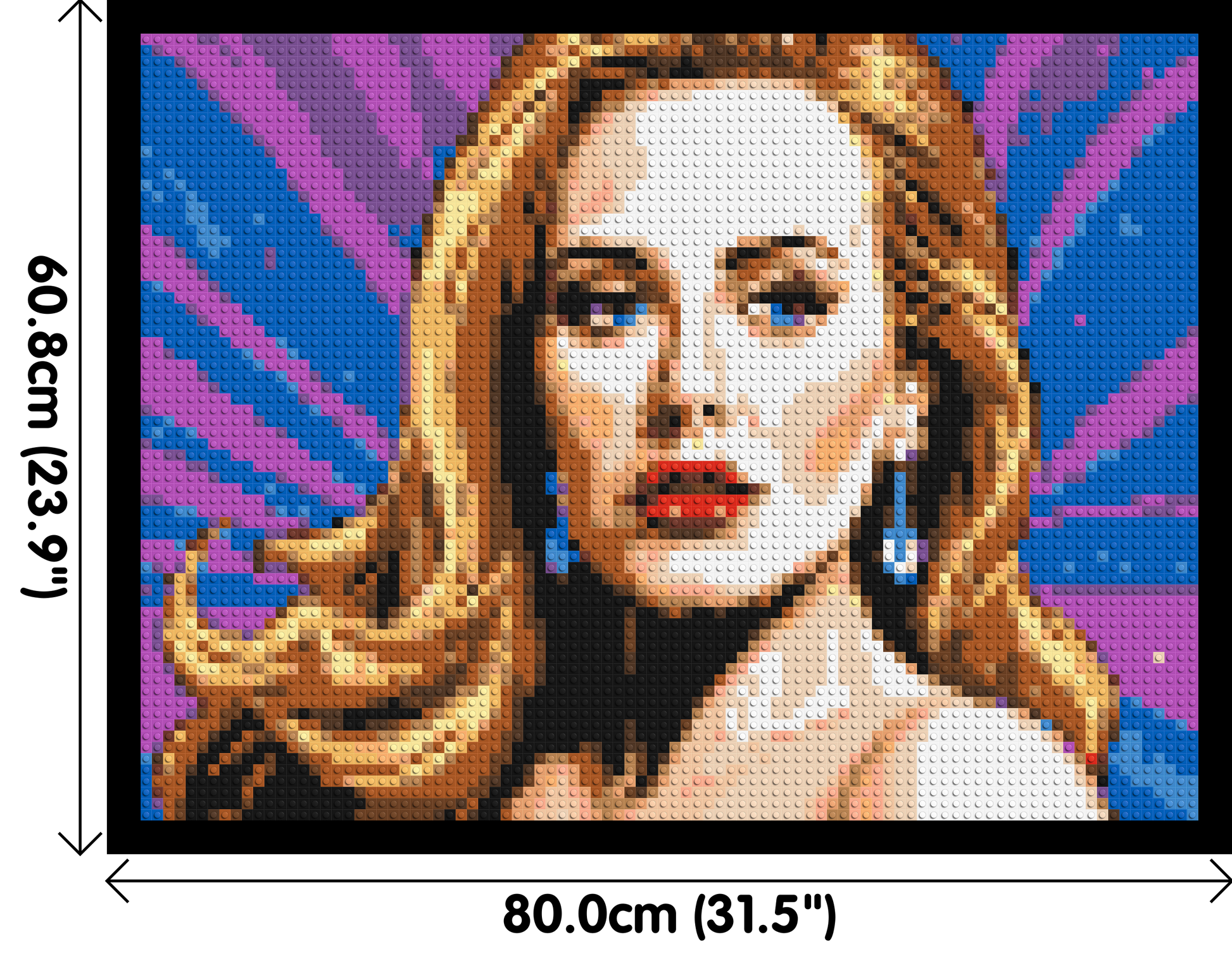 Adele - Brick Art Mosaic Kit 4x3 dimensions with frame