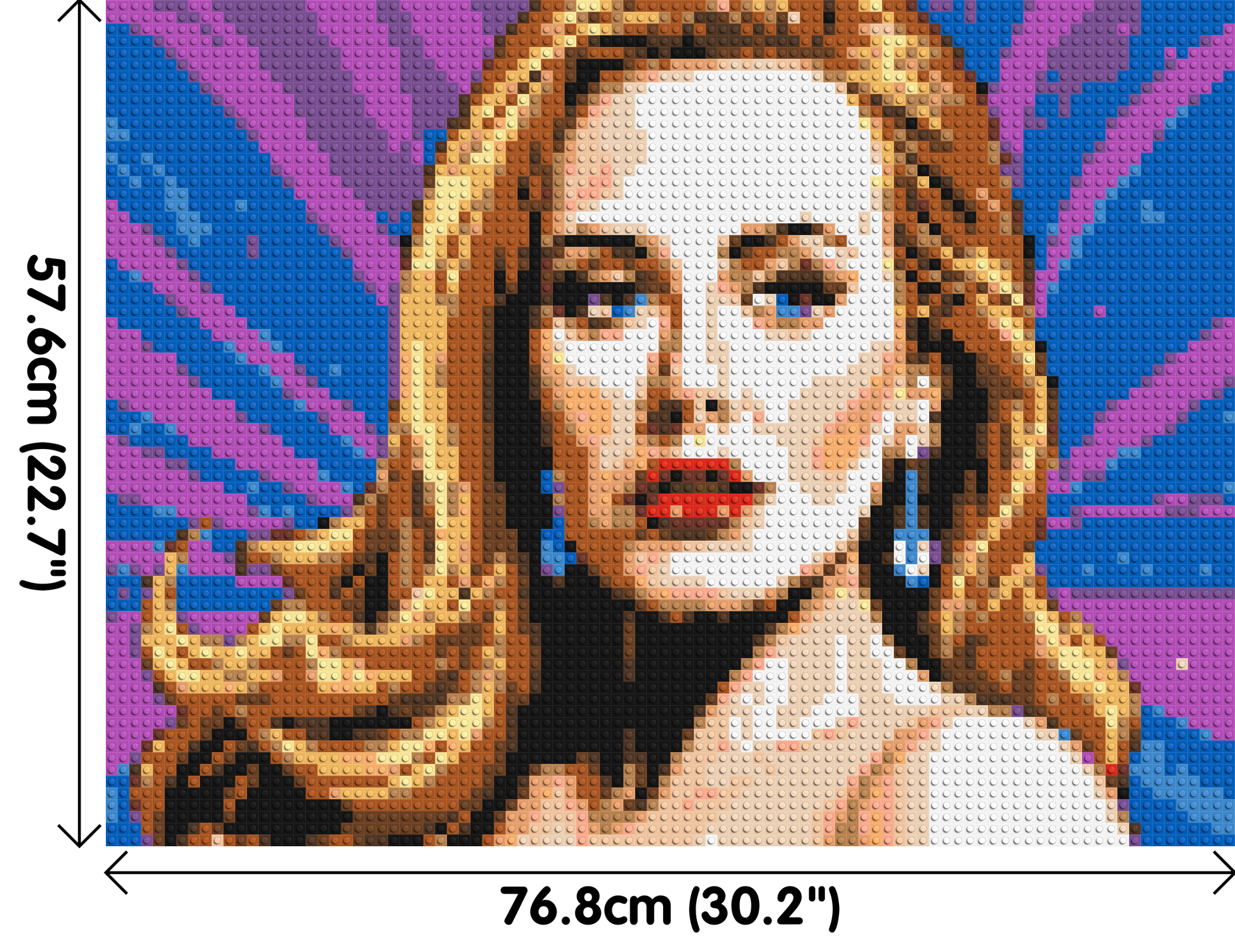 Adele - Brick Art Mosaic Kit 4x3 dimensions