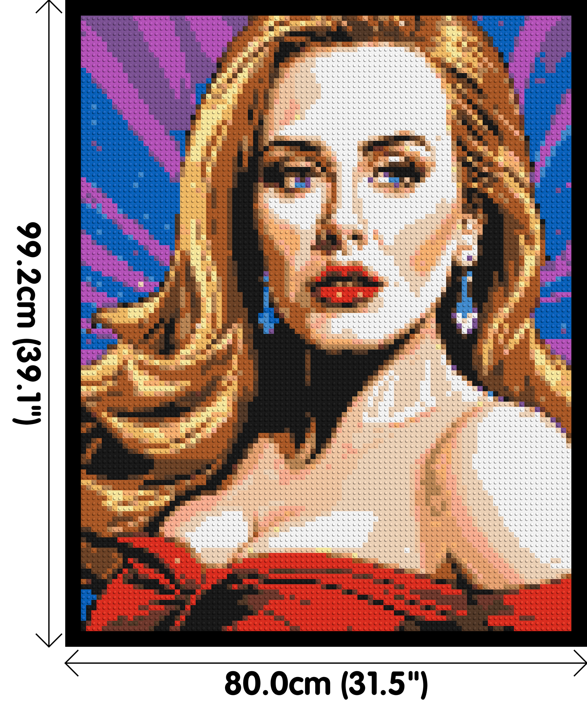 Adele - Brick Art Mosaic Kit 4x5 dimensions with frame