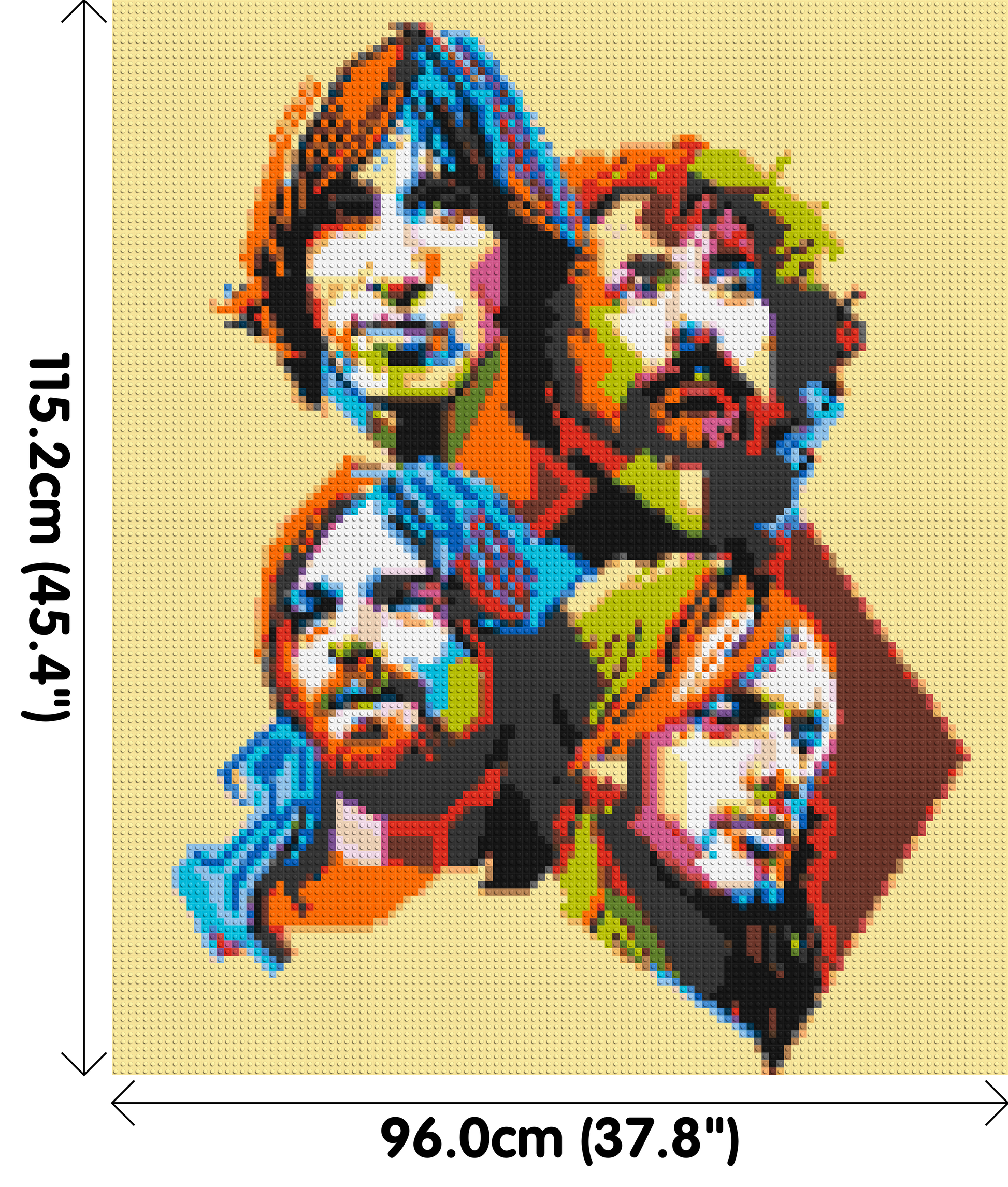 Pink Floyd - Brick Art Mosaic Kit 5x6 dimensions