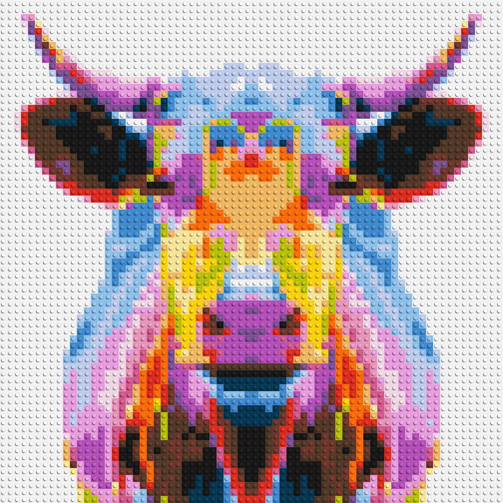 Cow Colourful Pop Art  - Brick Art Mosaic Kit 3x3 large