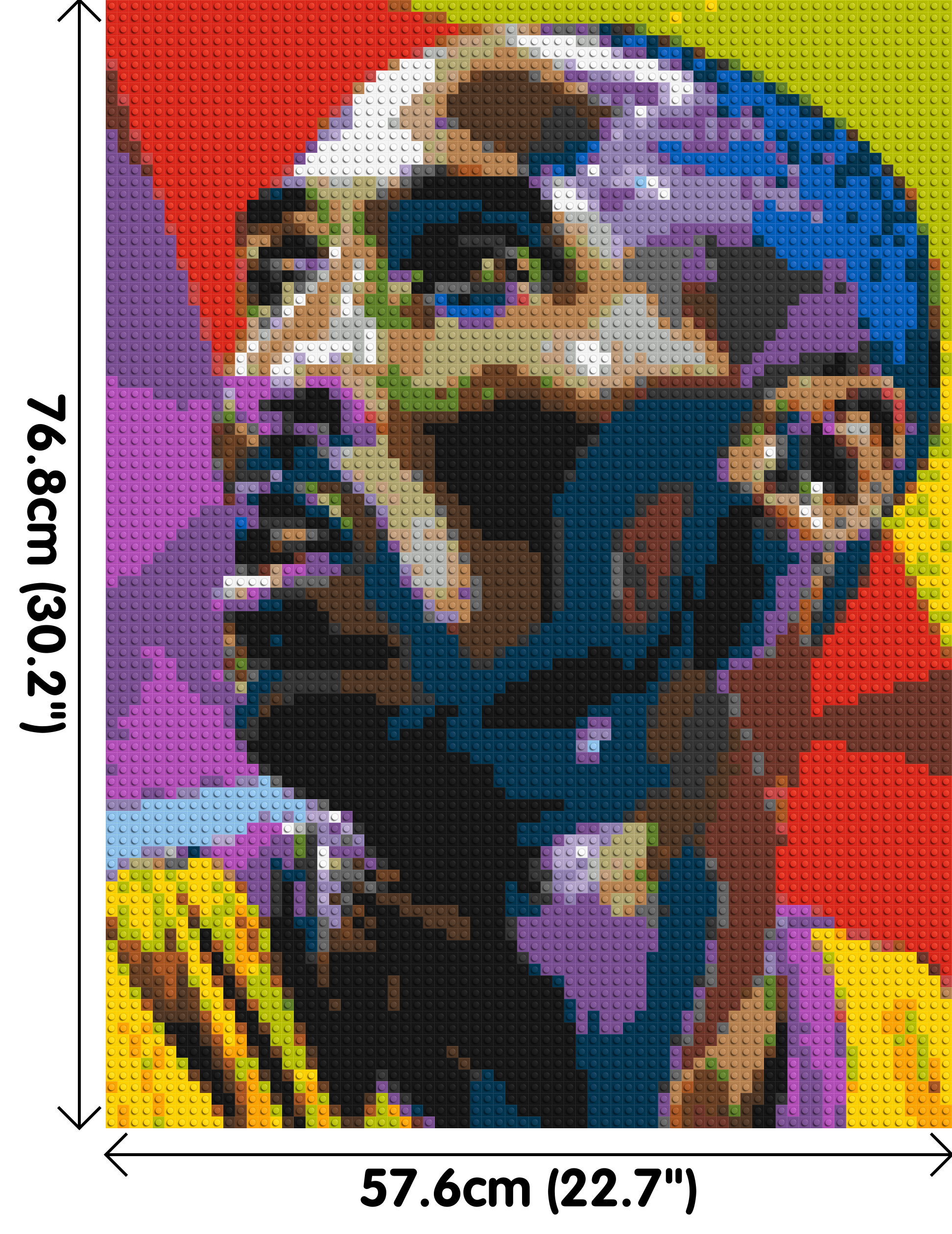 Kobe Bryant - Brick Art Mosaic Kit 3x4 dimensions