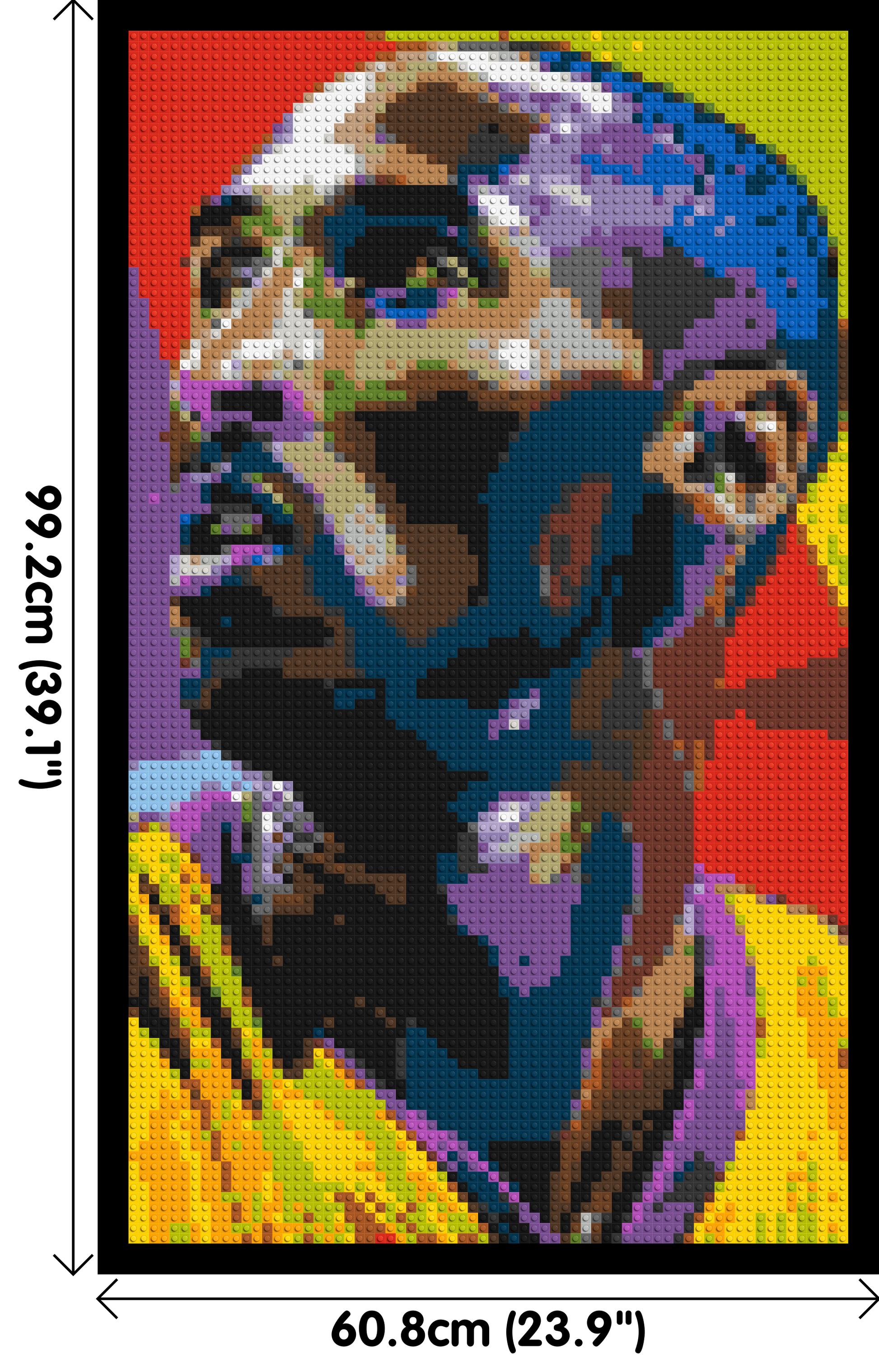 Kobe Bryant - Brick Art Mosaic Kit 3x5 dimensions with frame